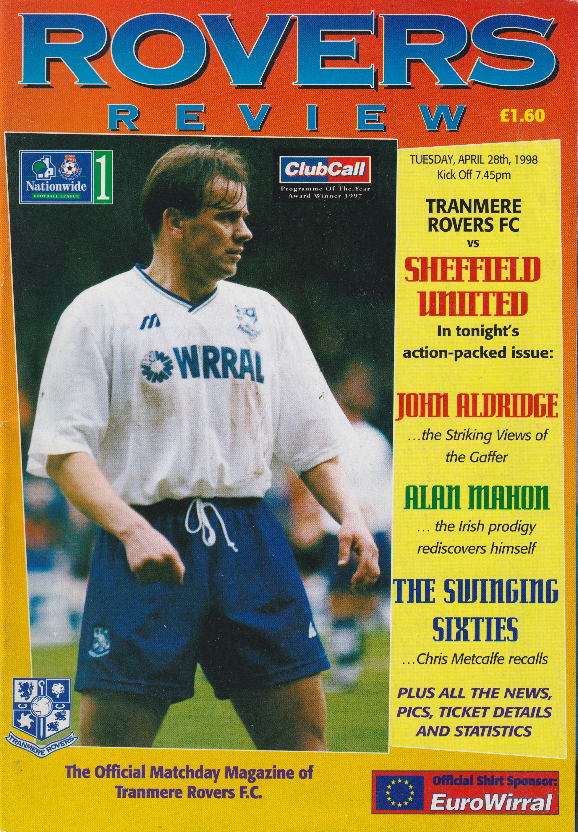 Match Programme for 28/04/1998