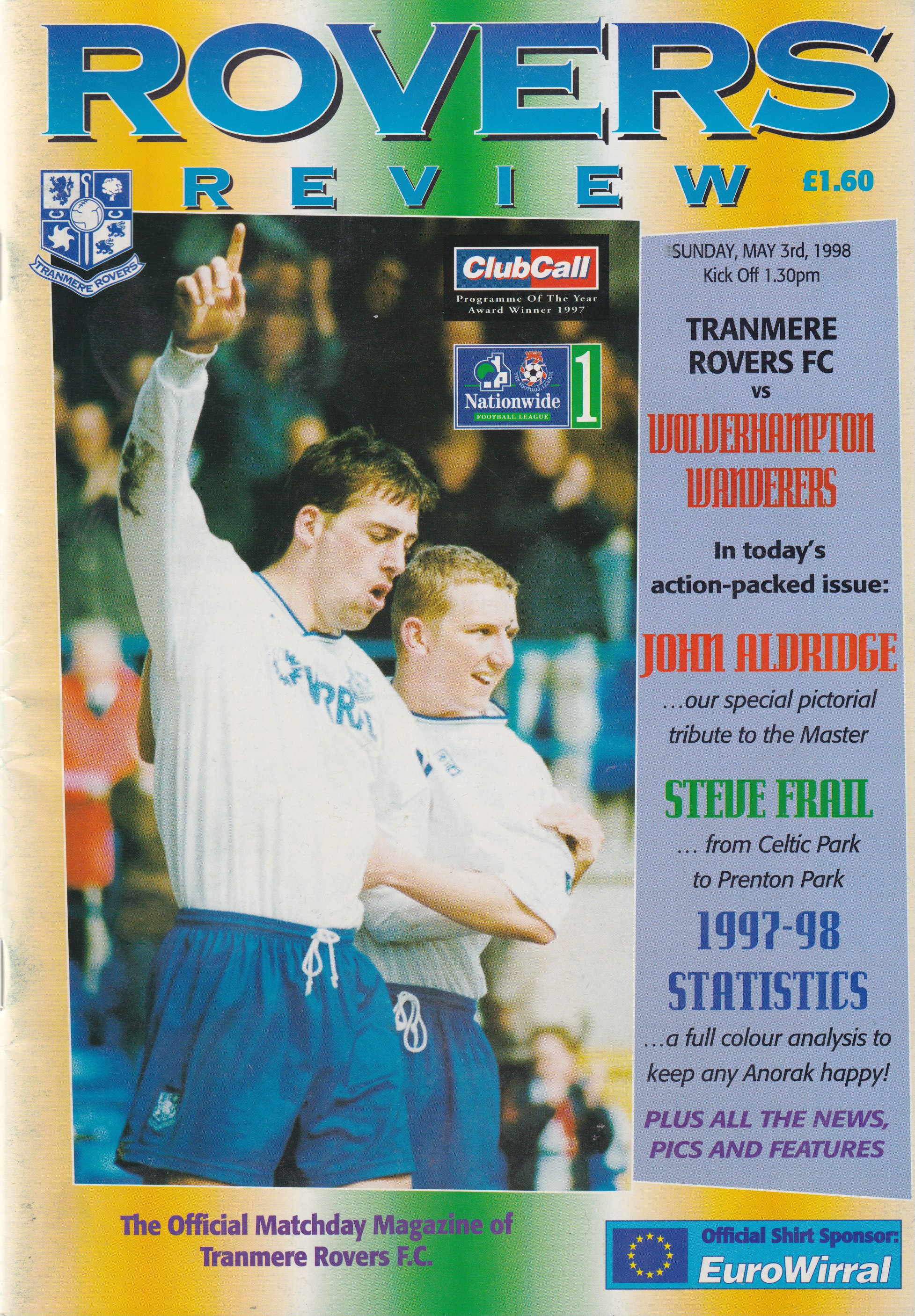 Match Programme for 03/05/1998