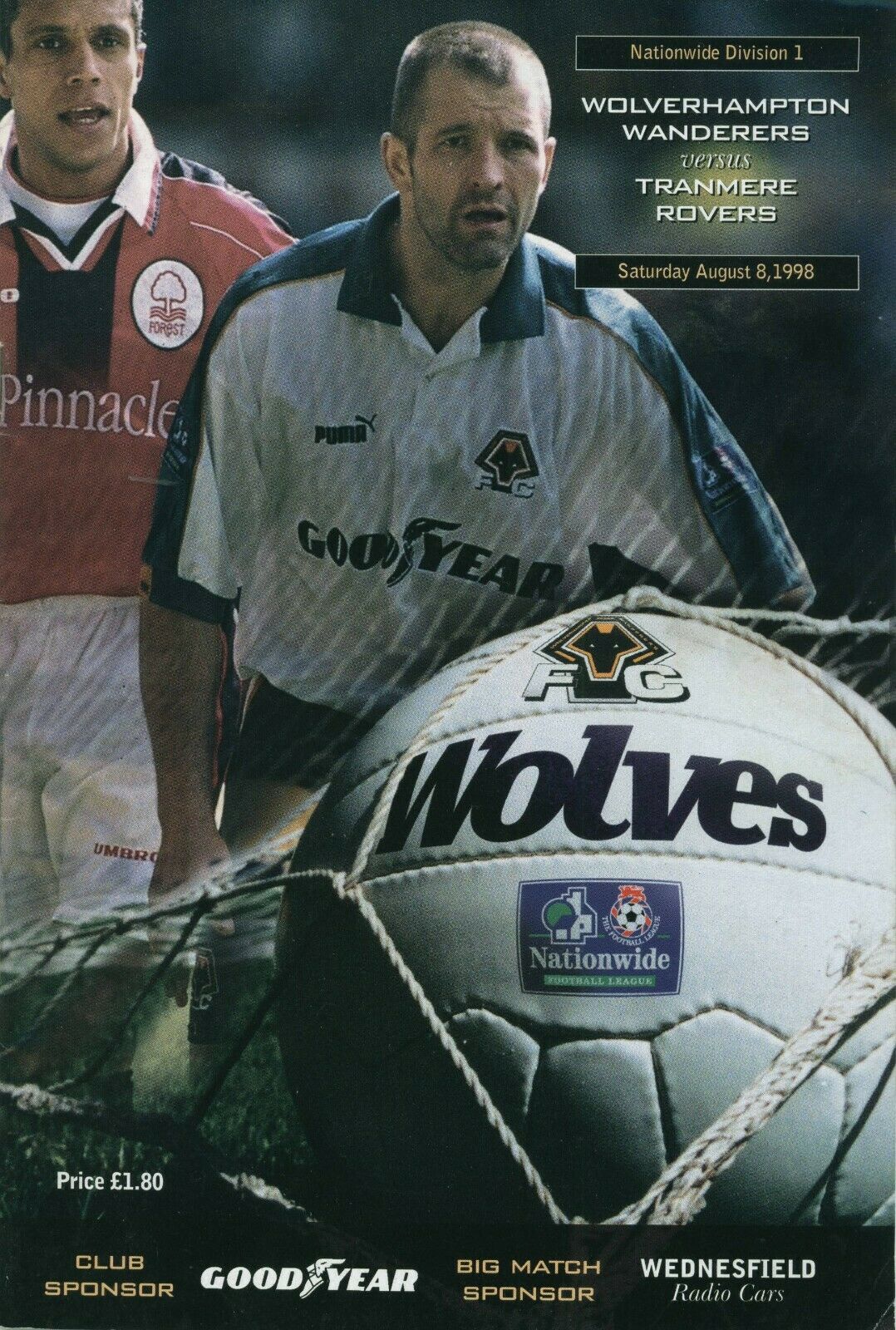 Match Programme for 08/08/1998