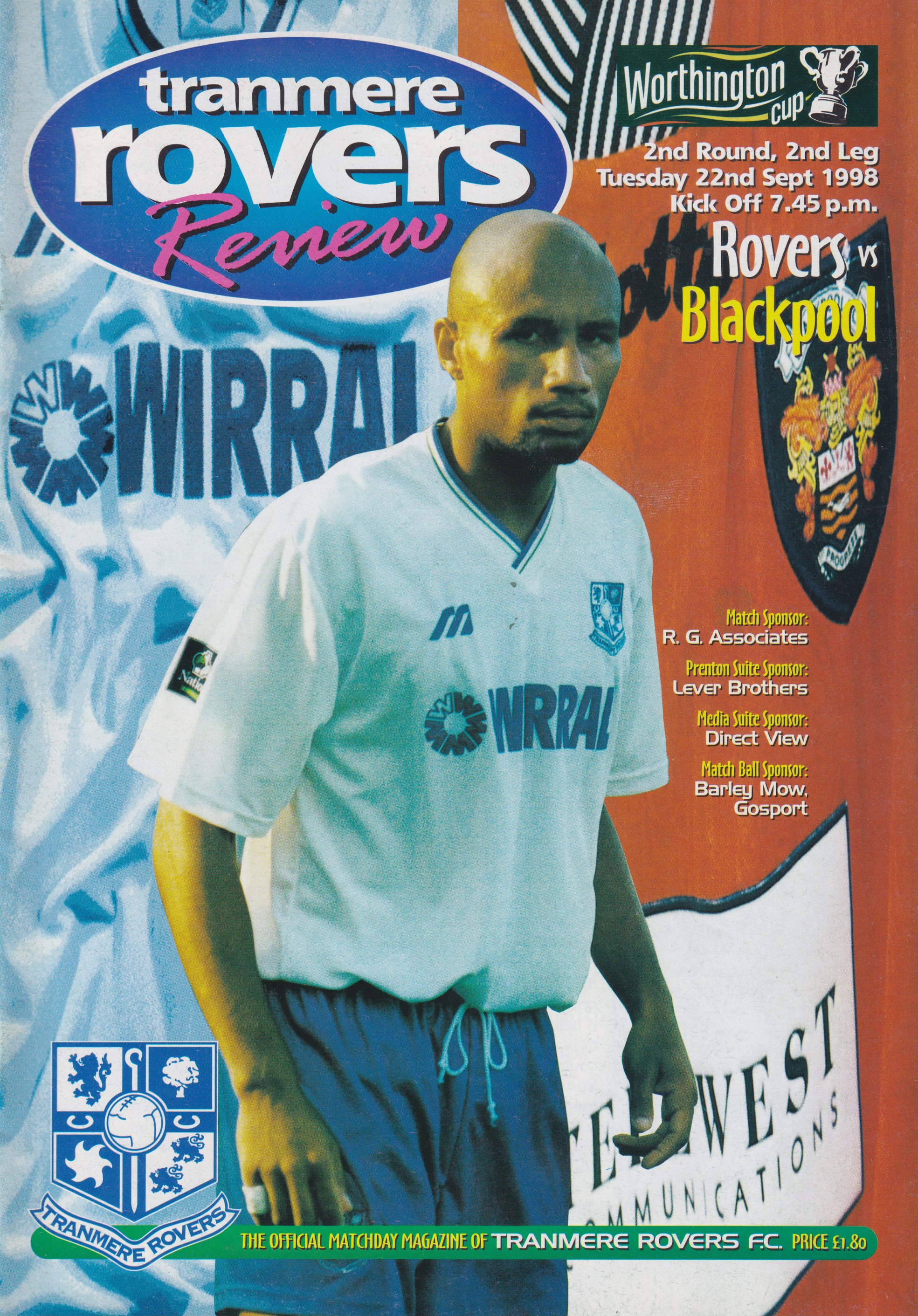 Match Programme for 22/09/1998