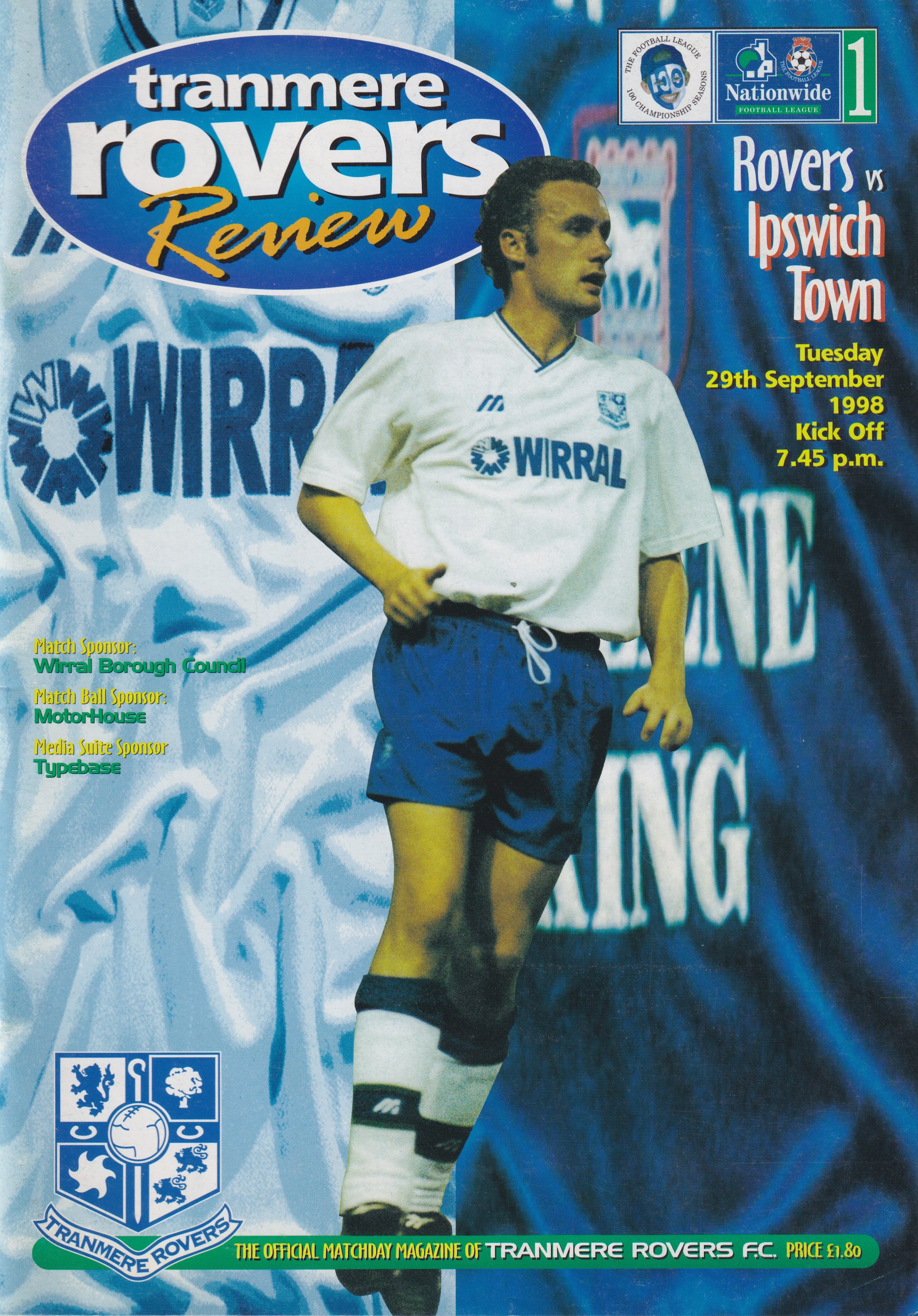 Match Programme for 29/09/1998
