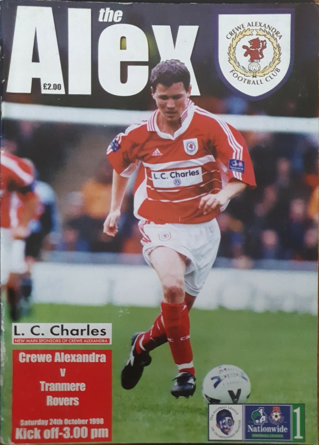 Match Programme for 24/10/1998