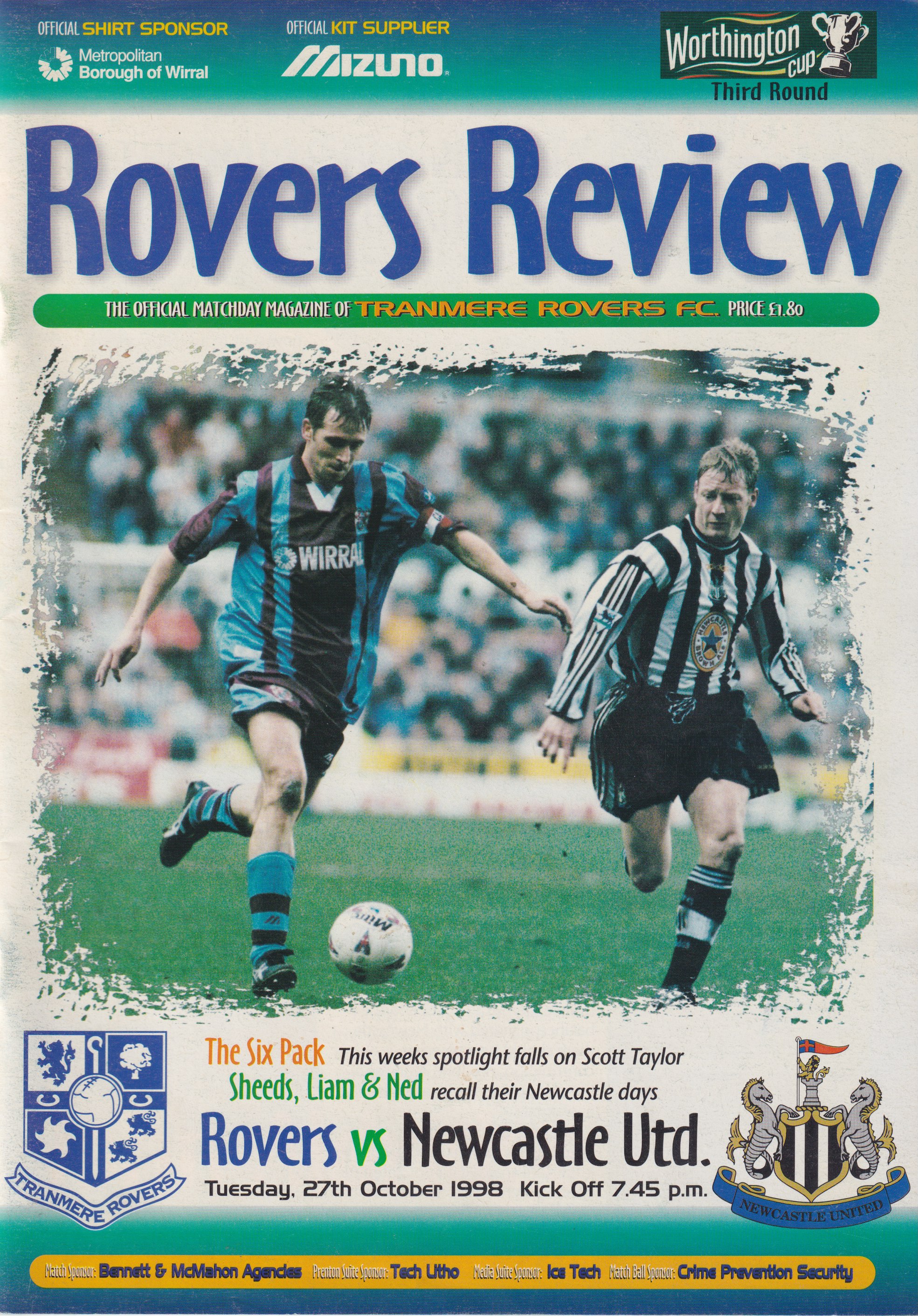 Match Programme for 27/10/1998