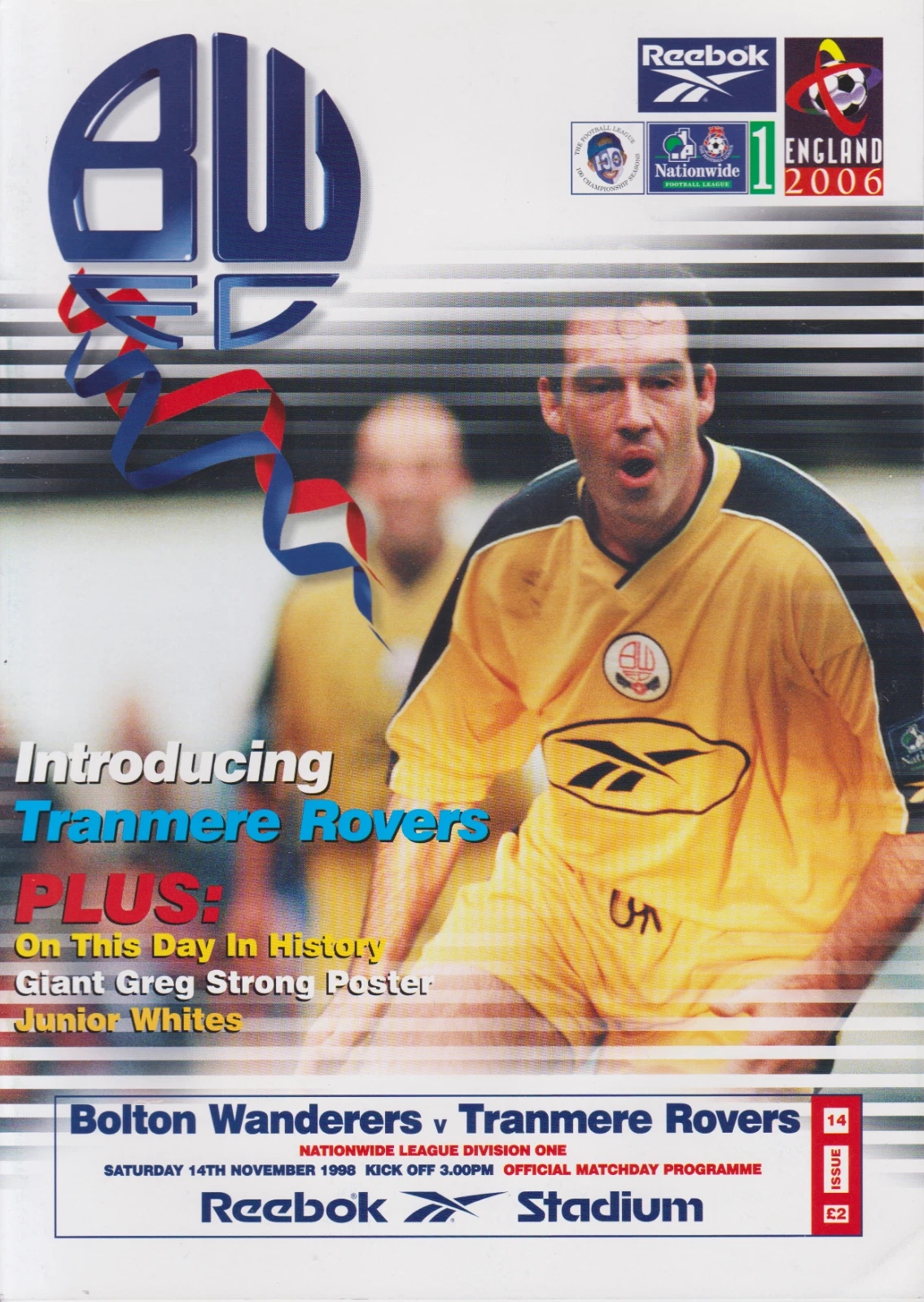 Match Programme for 14/11/1998
