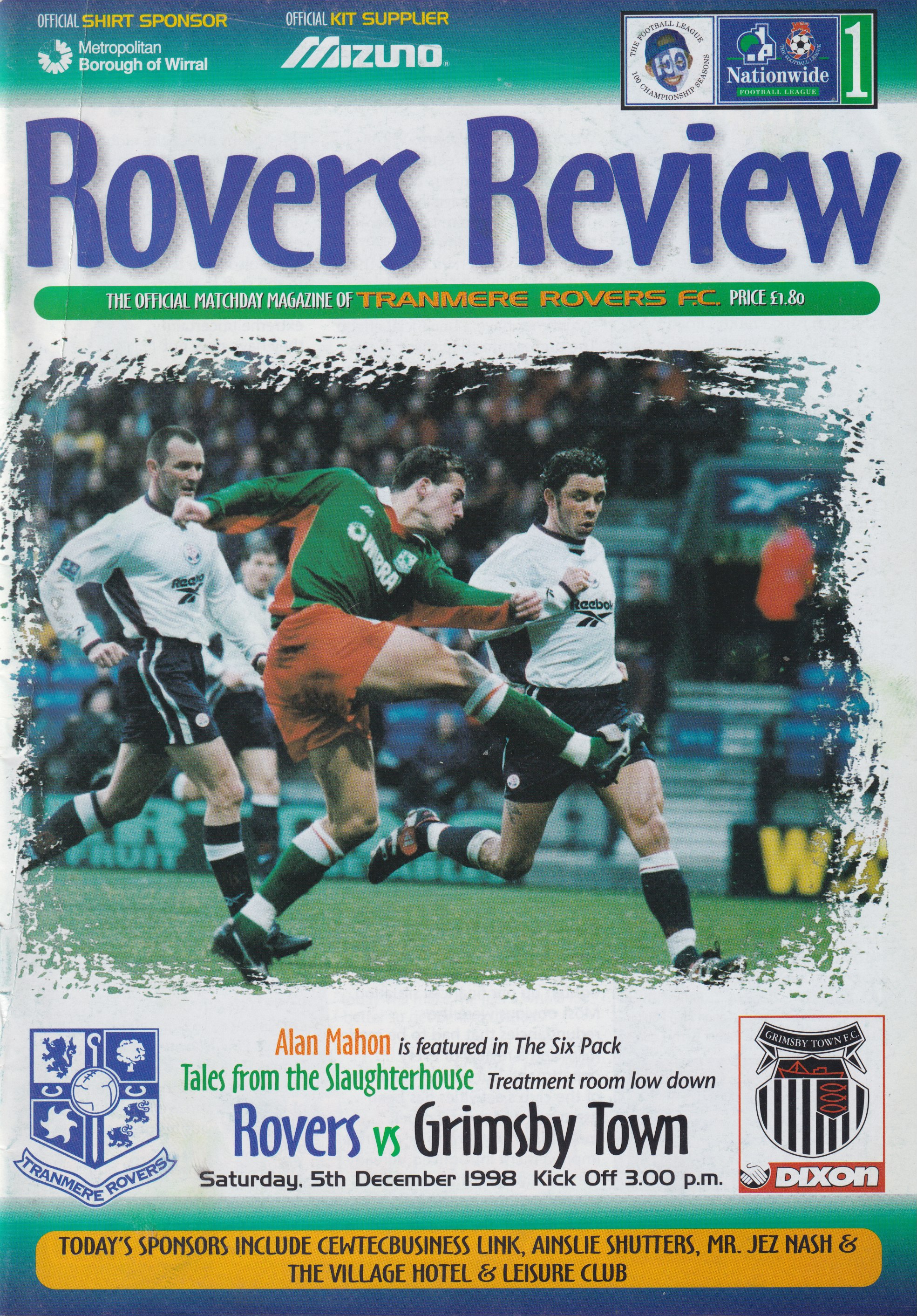 Match Programme for 05/12/1998