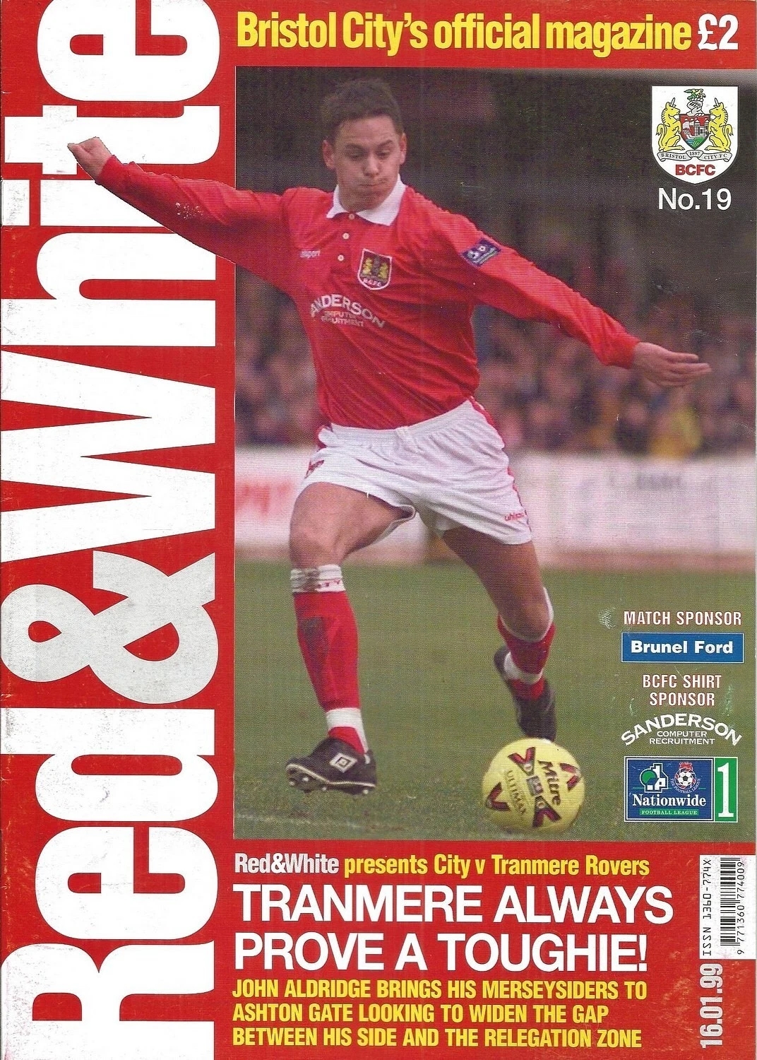 Match Programme for 16/01/1999