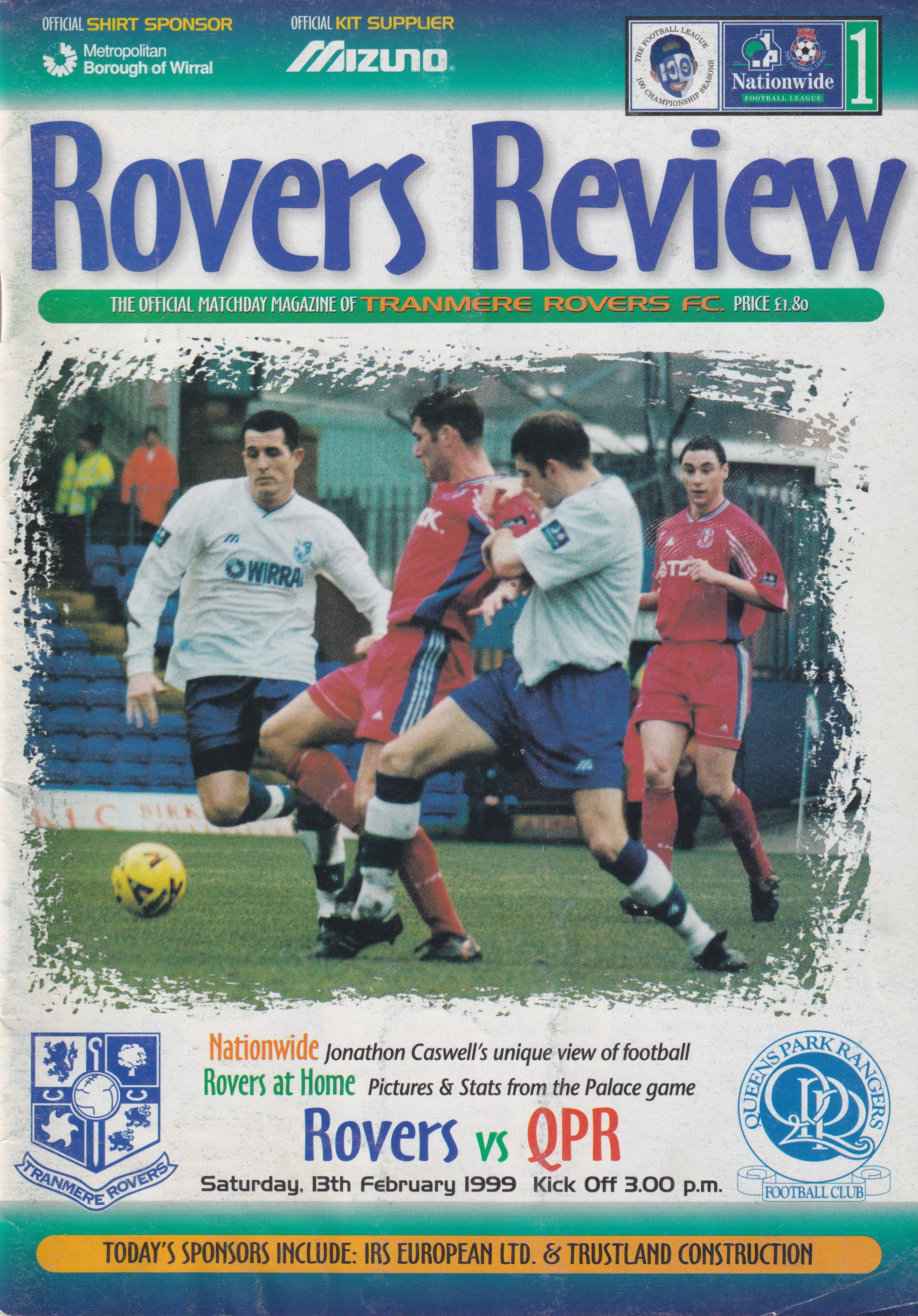 Match Programme for 13/02/1999