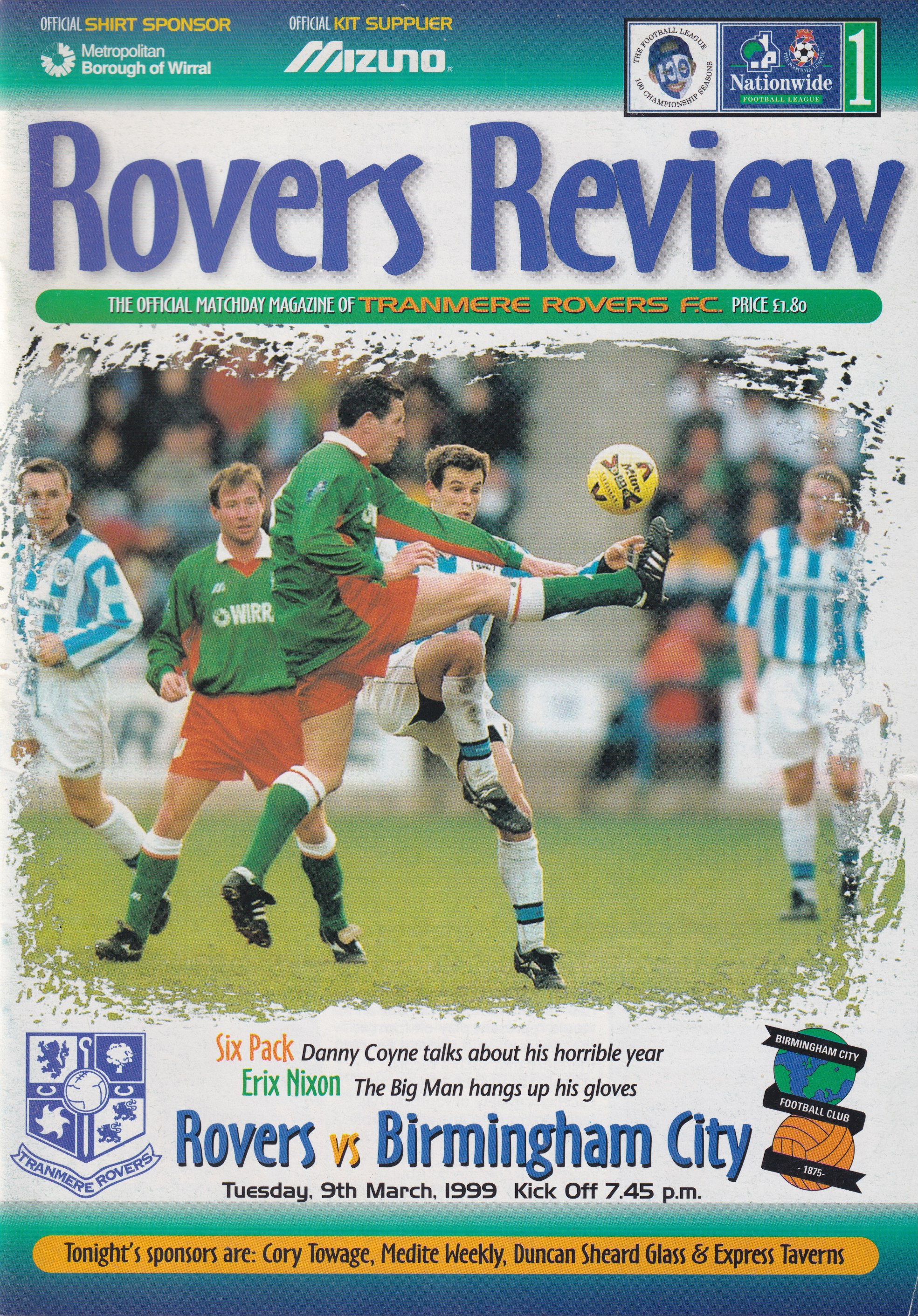 Match Programme for 09/03/1999
