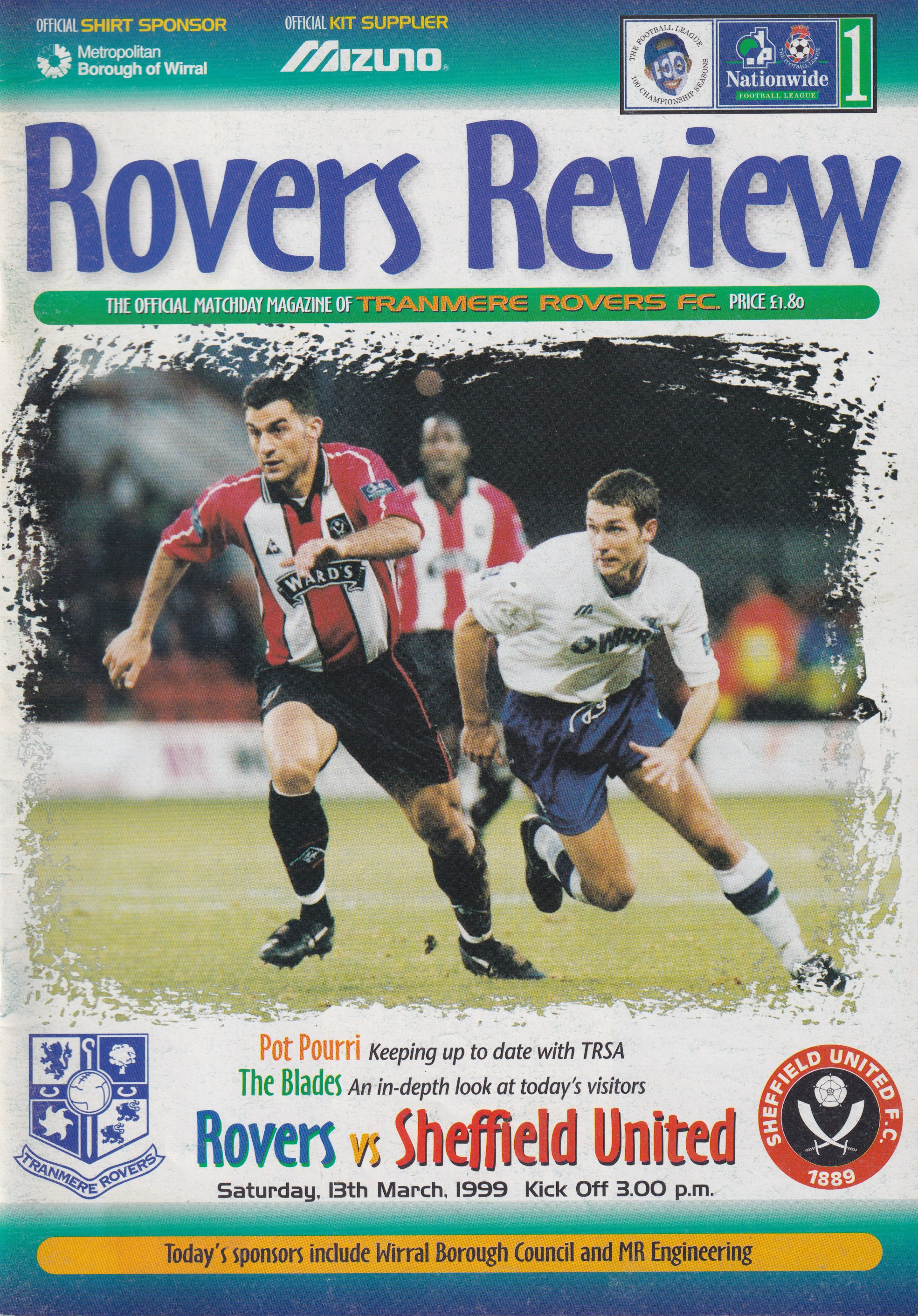 Match Programme for 13/03/1999
