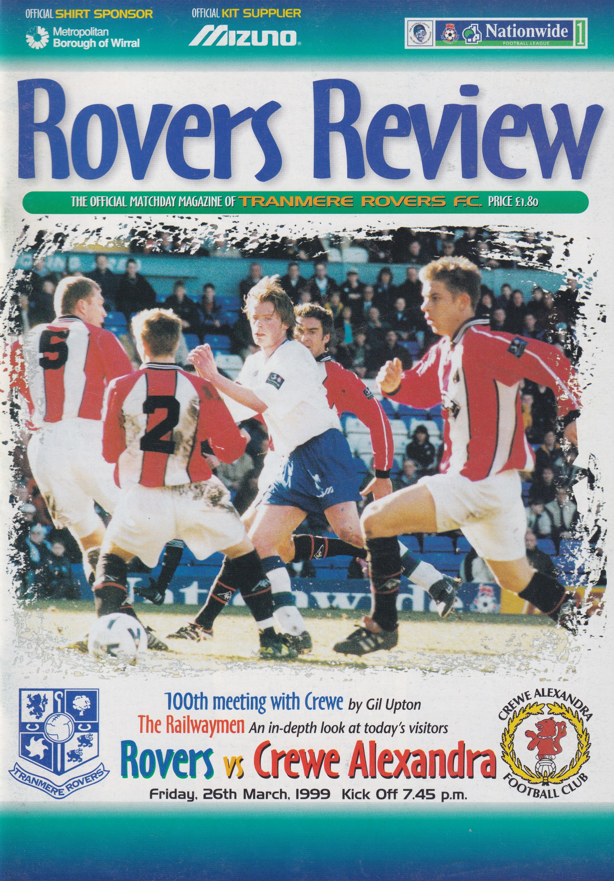 Match Programme for 26/03/1999