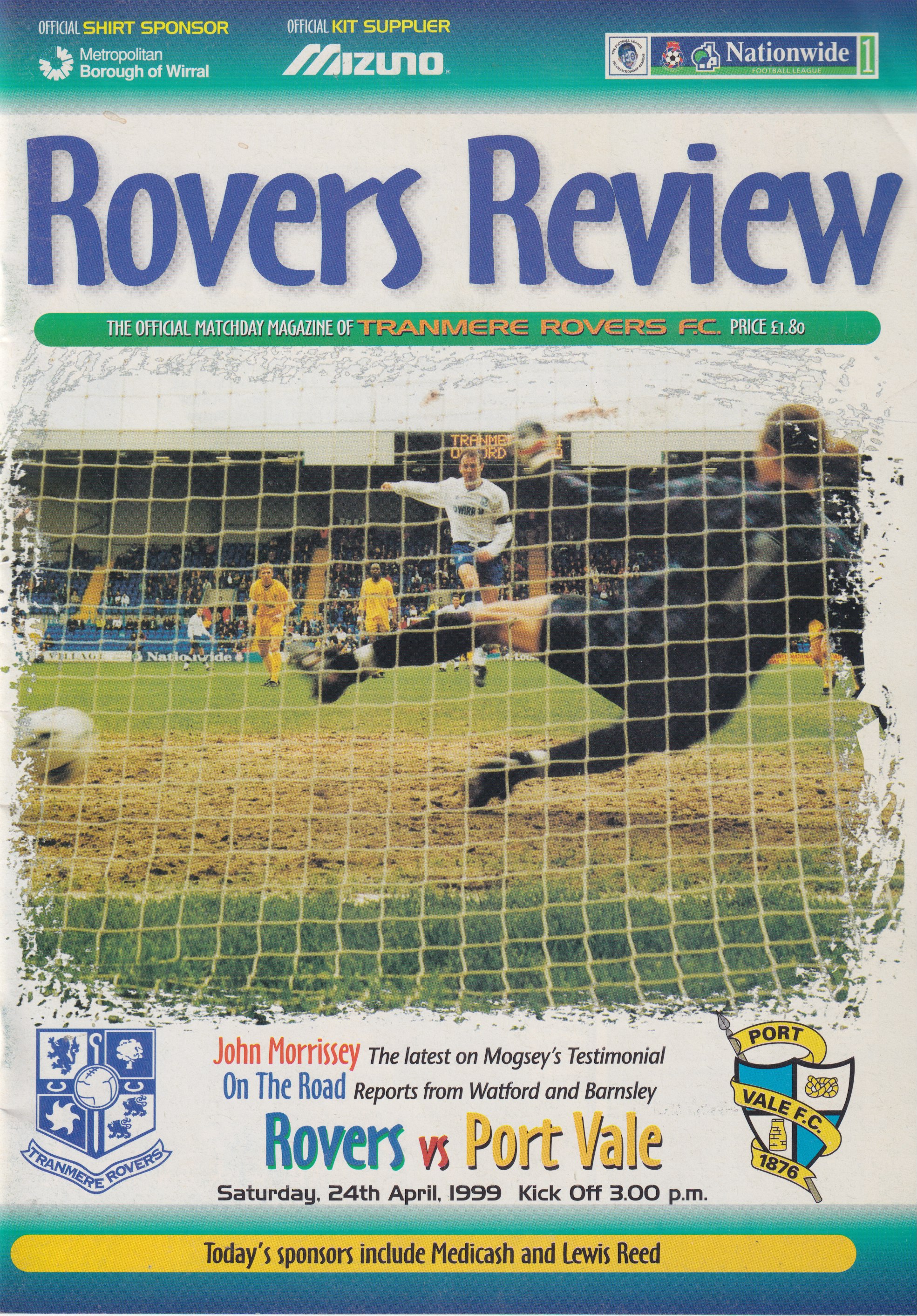 Match Programme for 24/04/1999