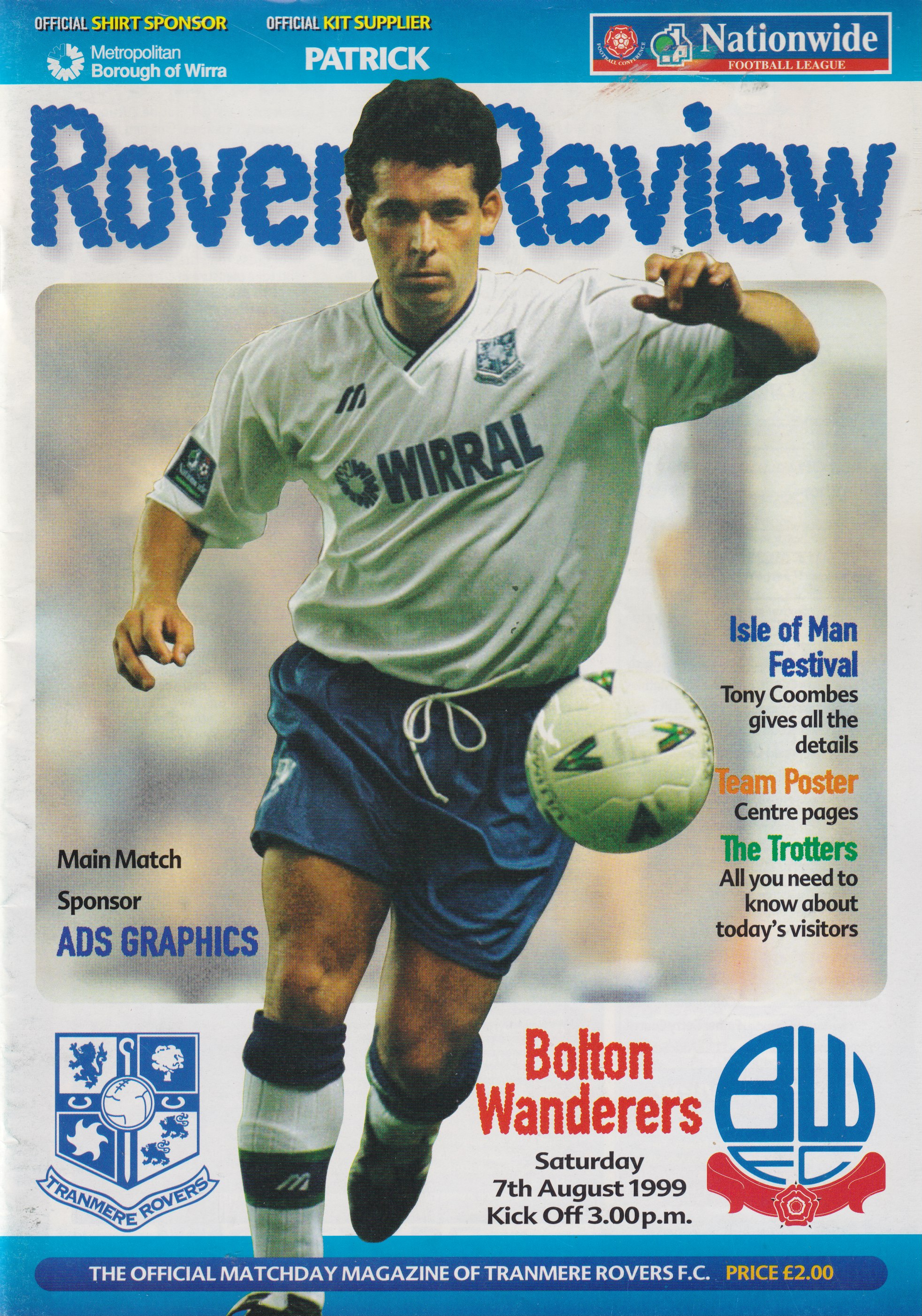 Match Programme for 07/08/1999