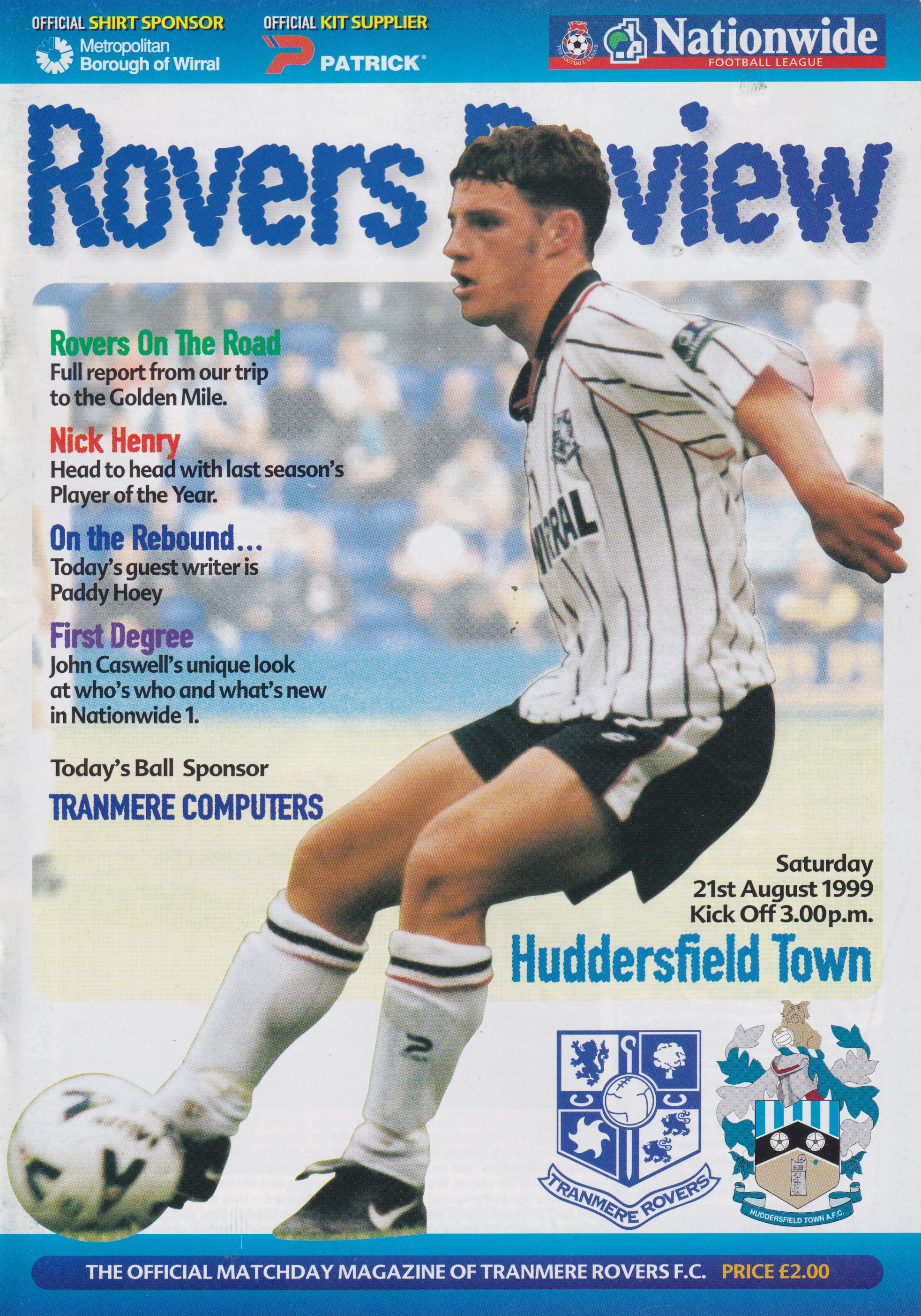 Match Programme for 21/08/1999