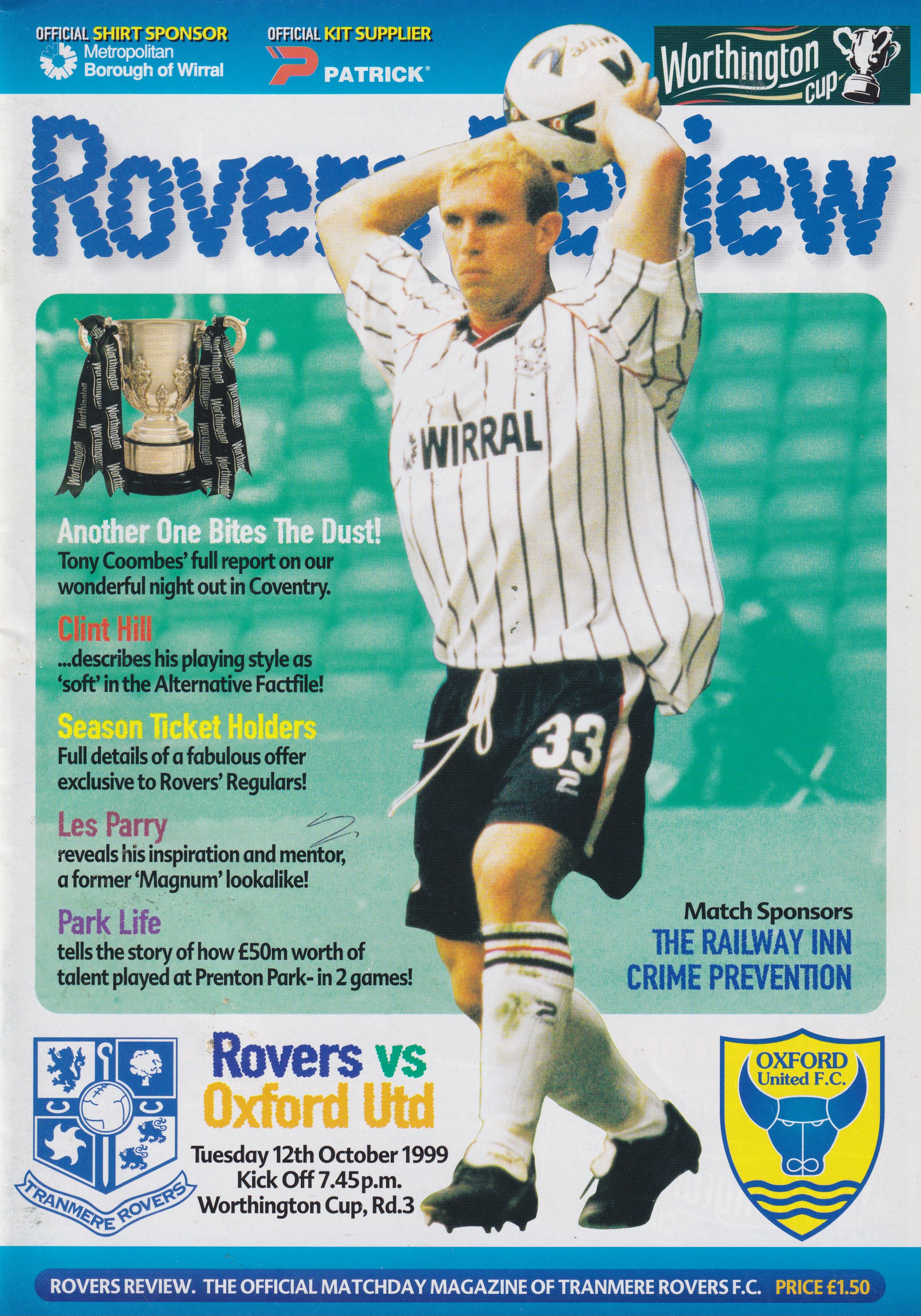 Match Programme for 12/10/1999
