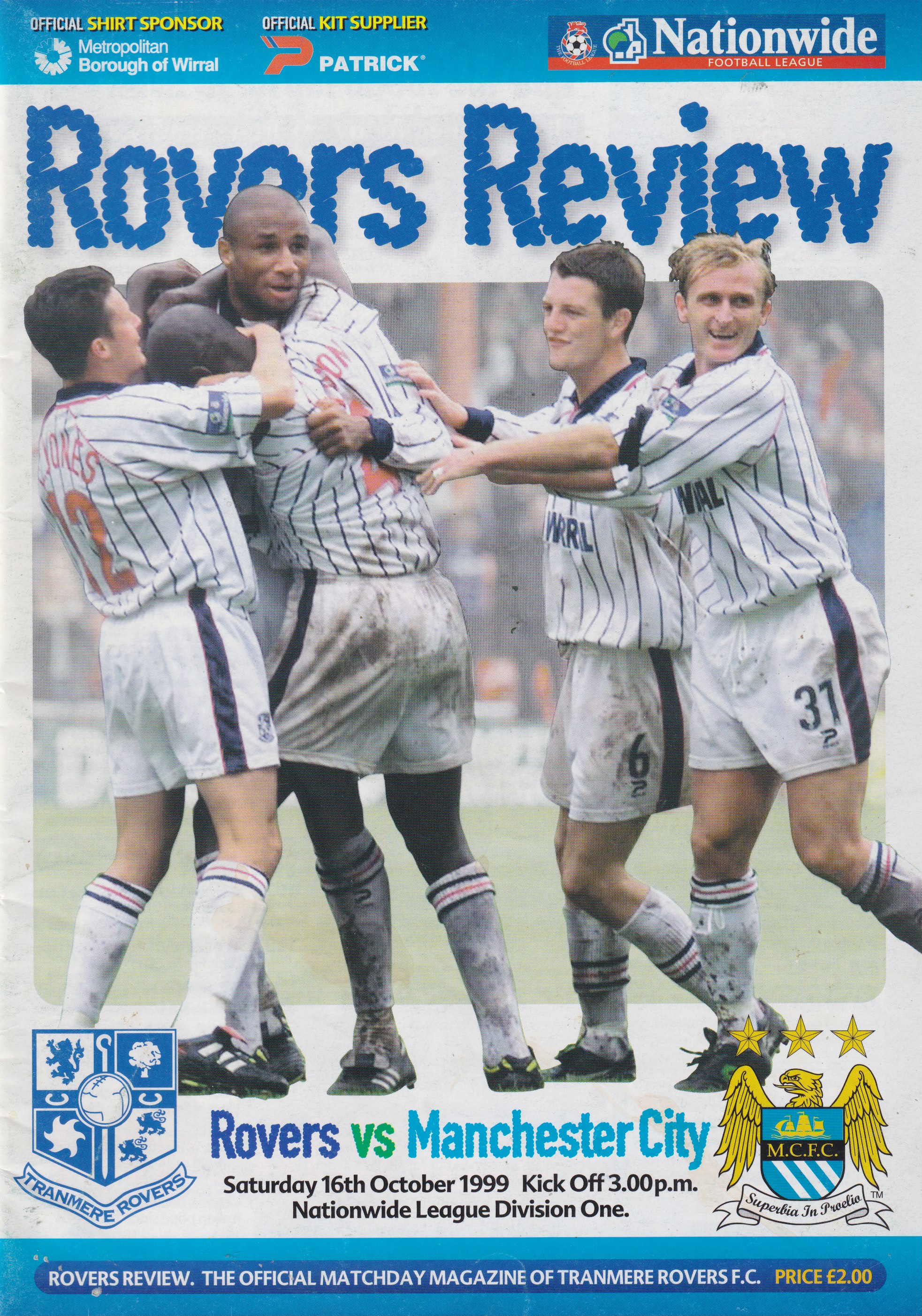 Match Programme for 16/10/1999
