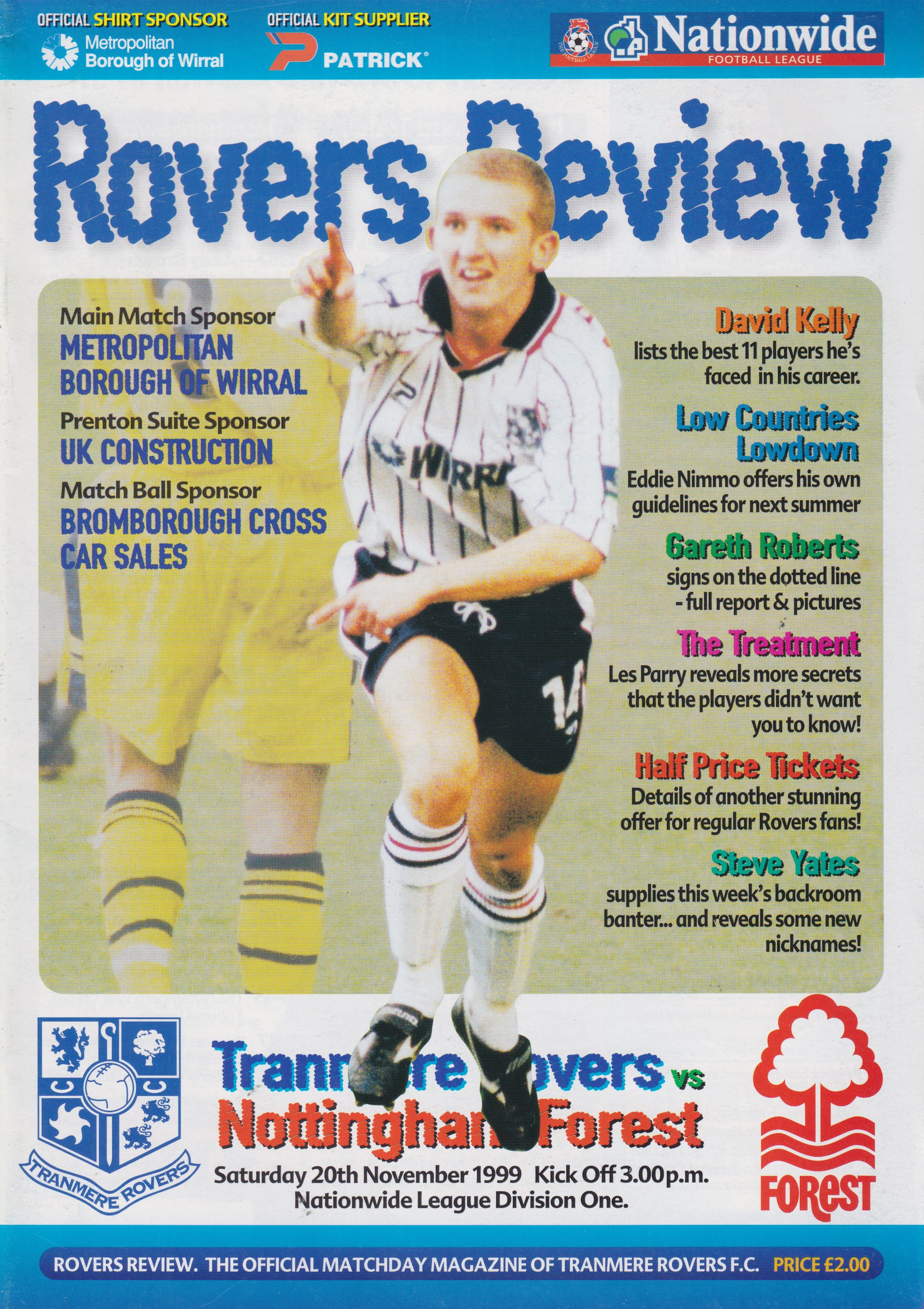 Match Programme for 20/11/1999