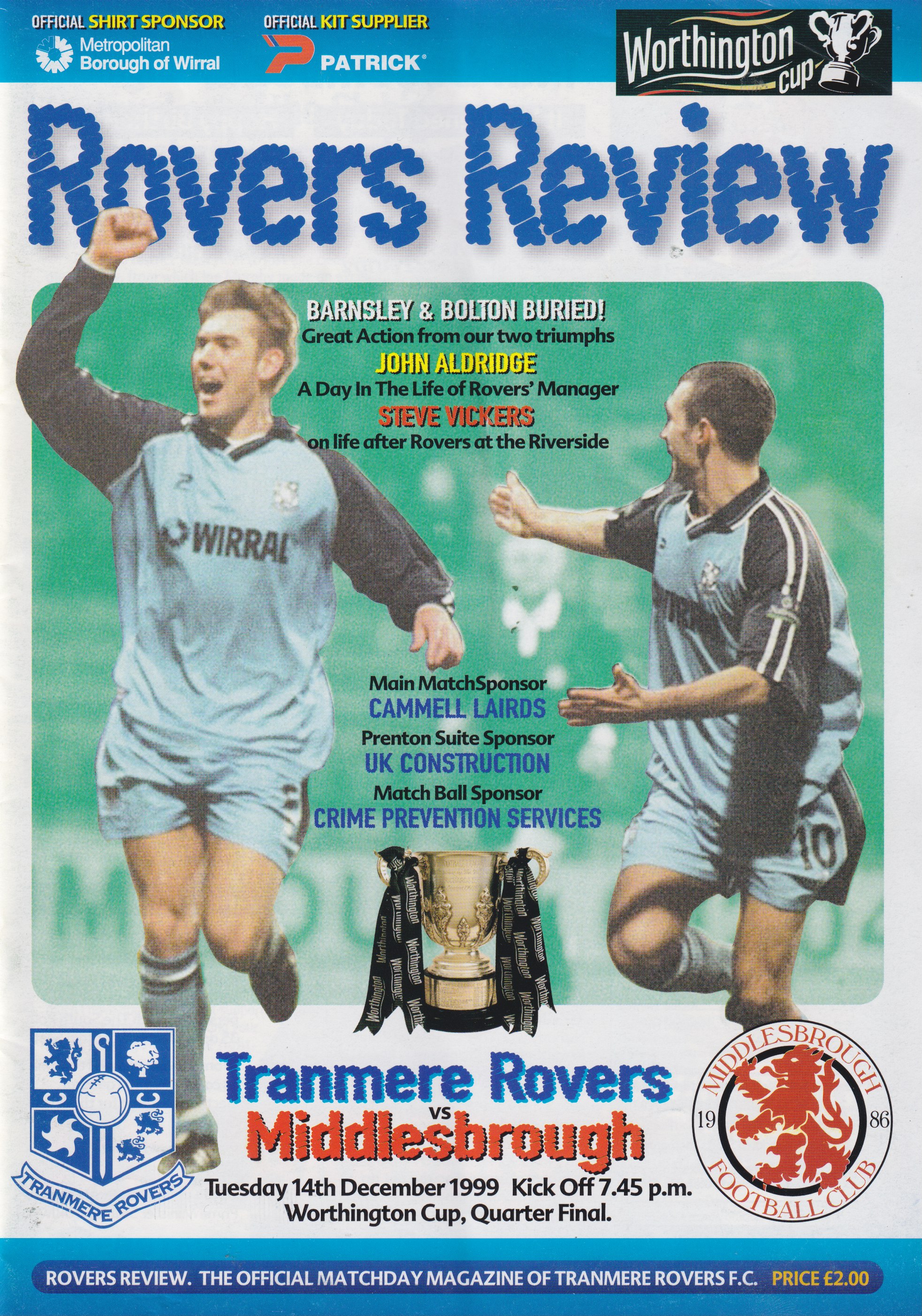 Match Programme for 14/12/1999