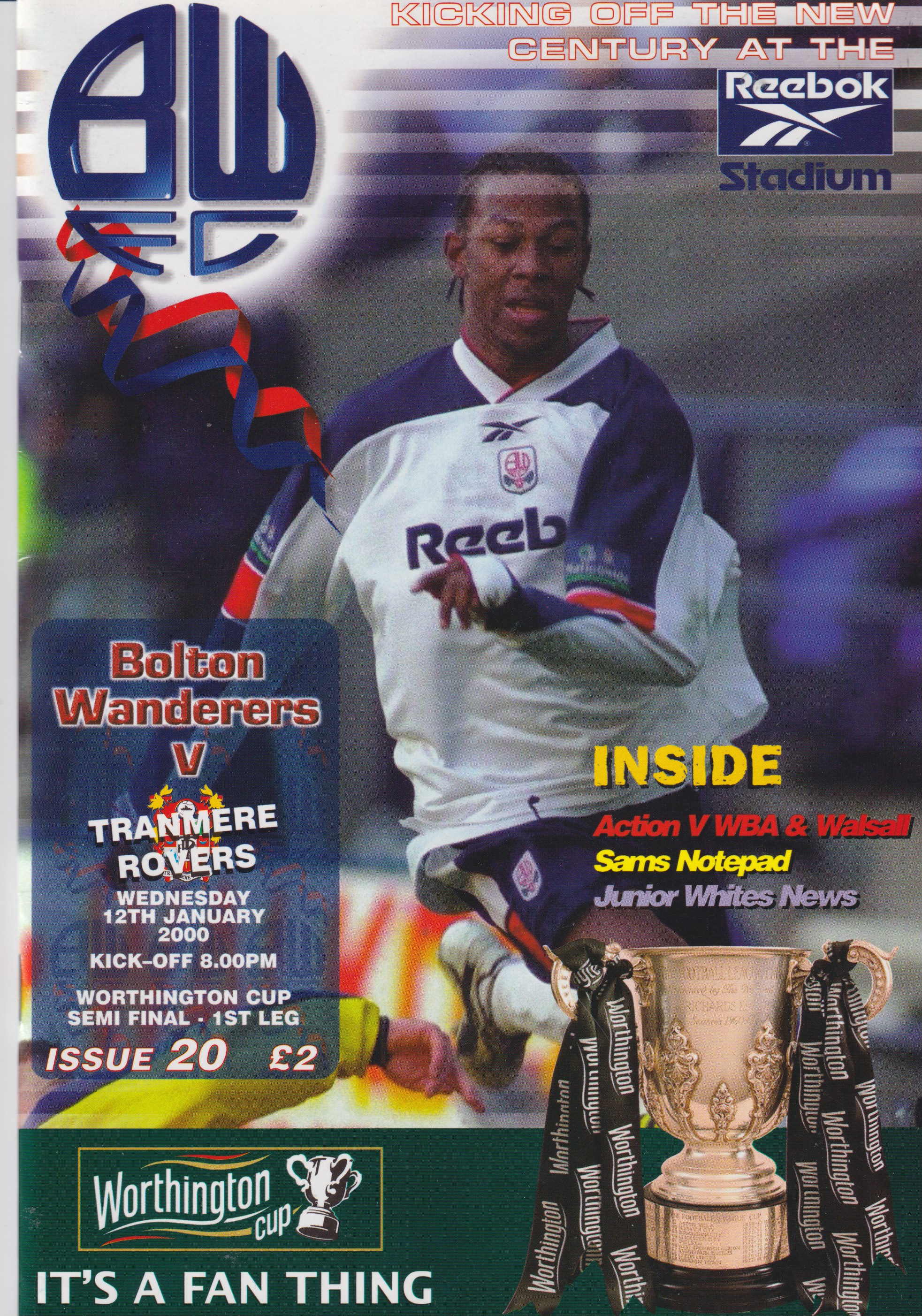Match Programme for 12/01/2000