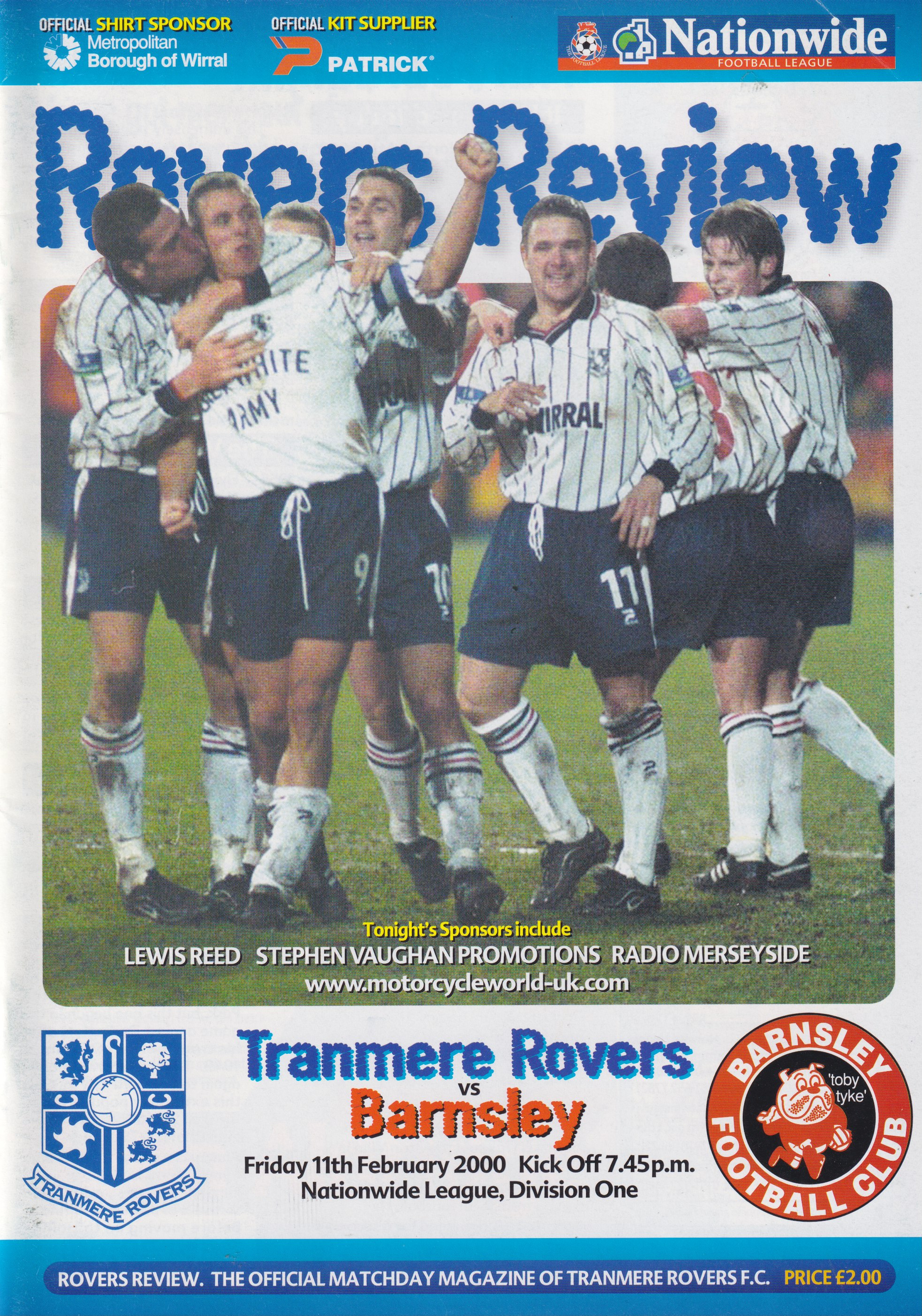 Match Programme for 11/02/2000