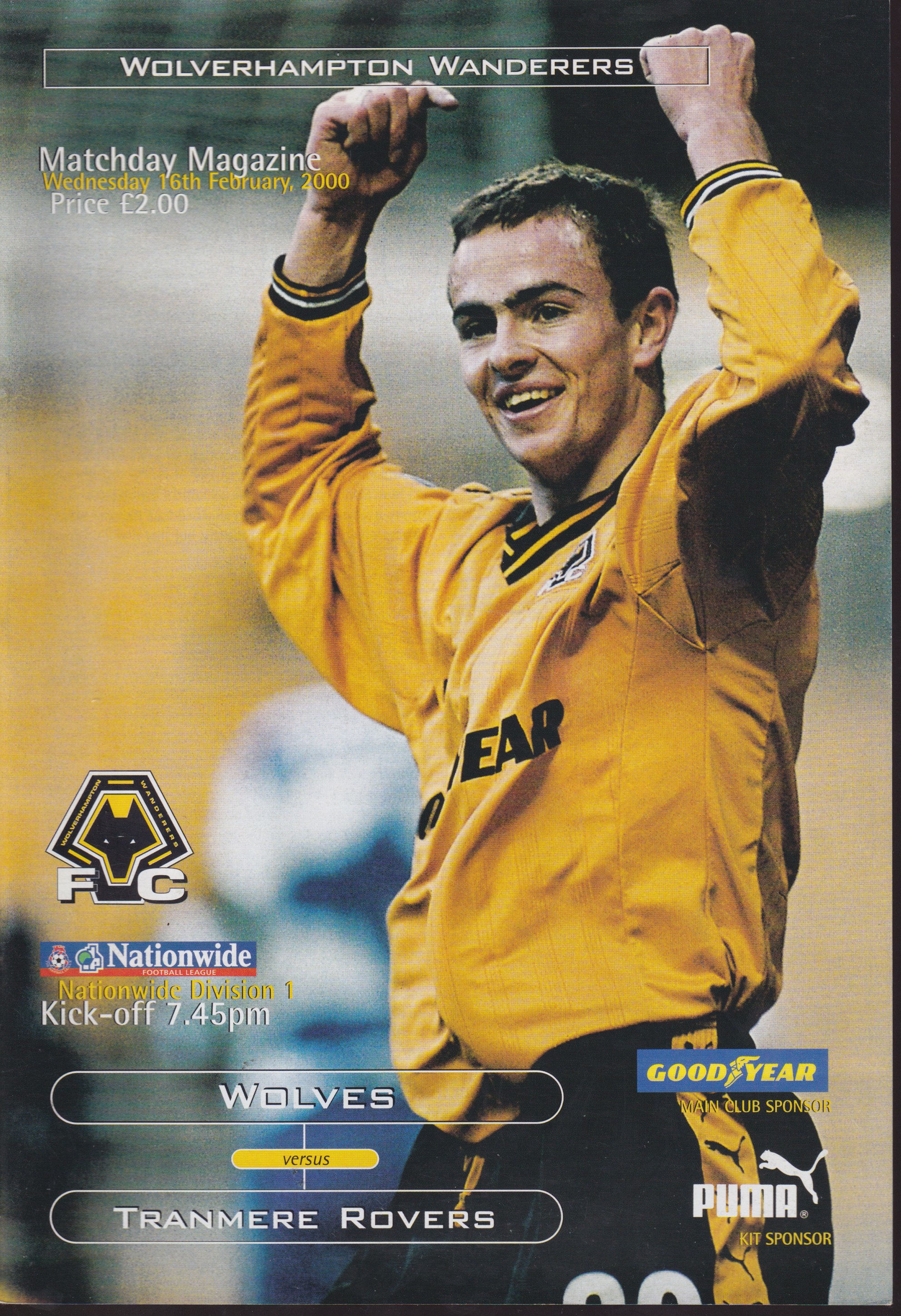 Match Programme for 16/02/2000