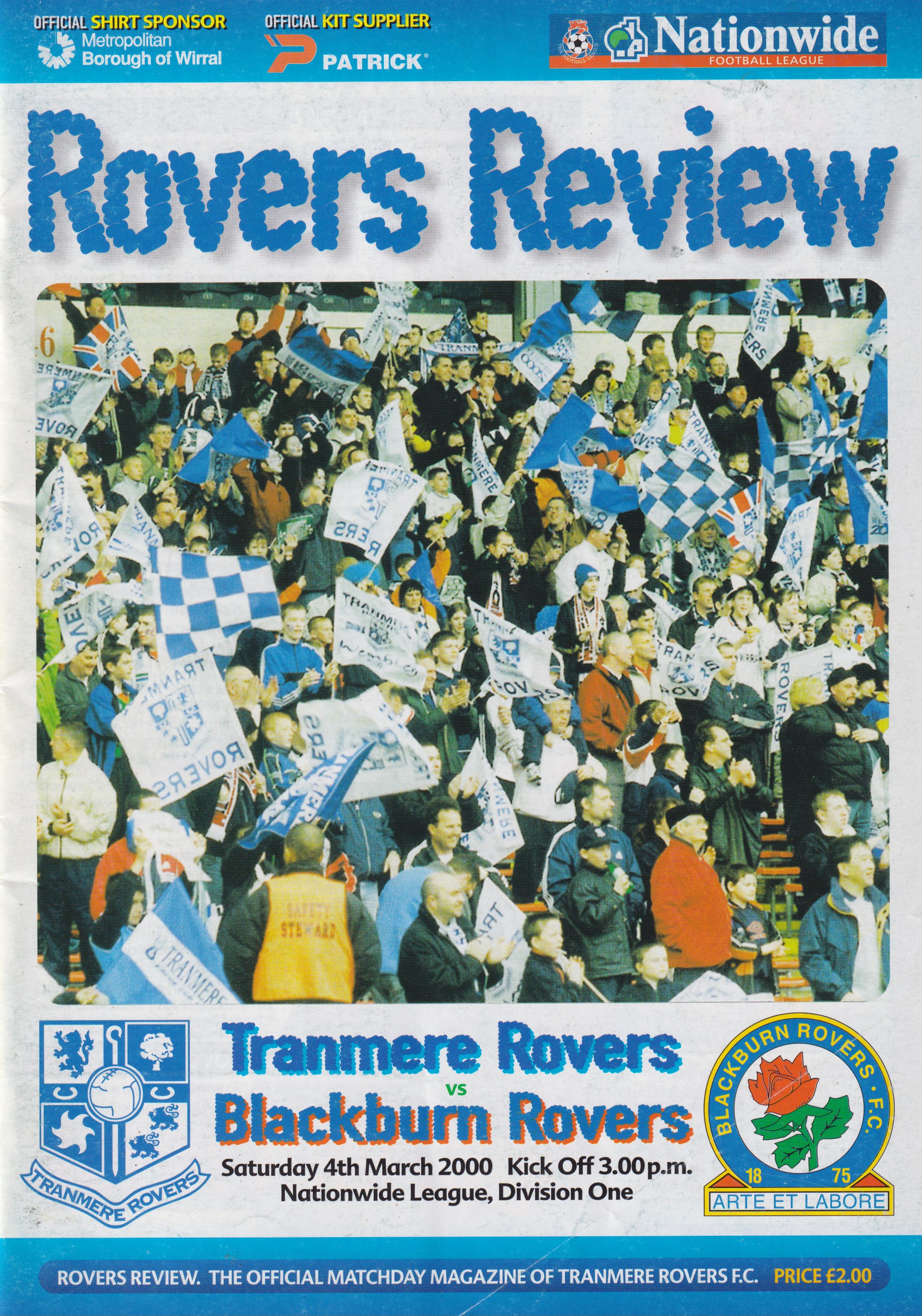 Match Programme for 04/03/2000