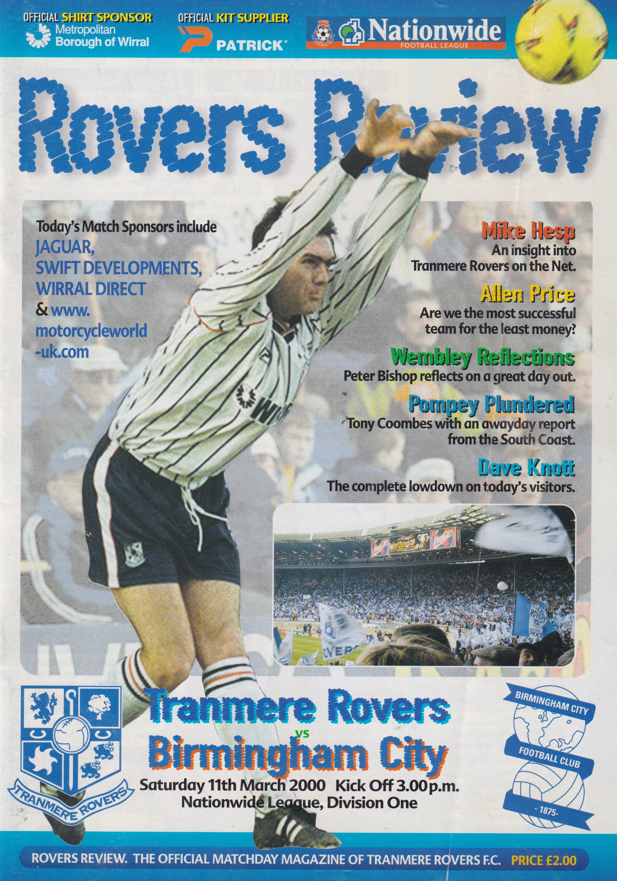 Match Programme for 11/03/2000