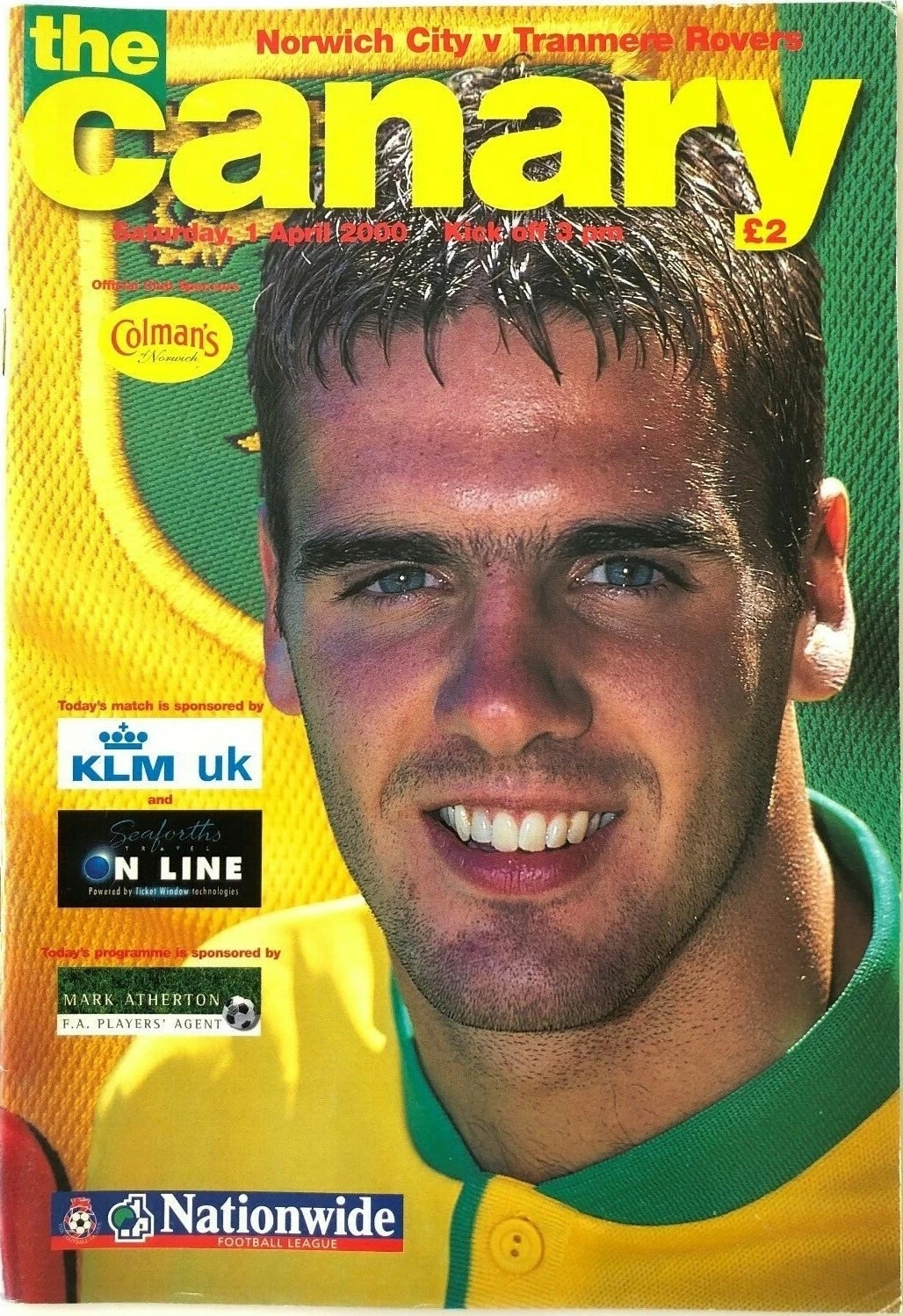 Match Programme for 01/04/2000