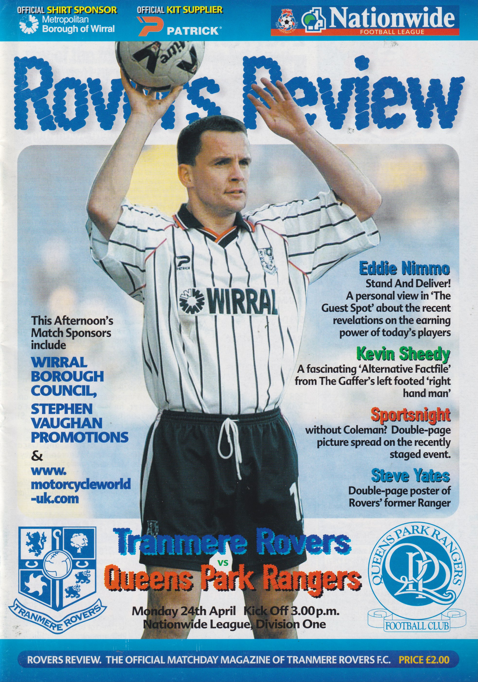 Match Programme for 24/04/2000
