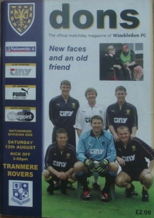 Match Programme for 12/08/2000