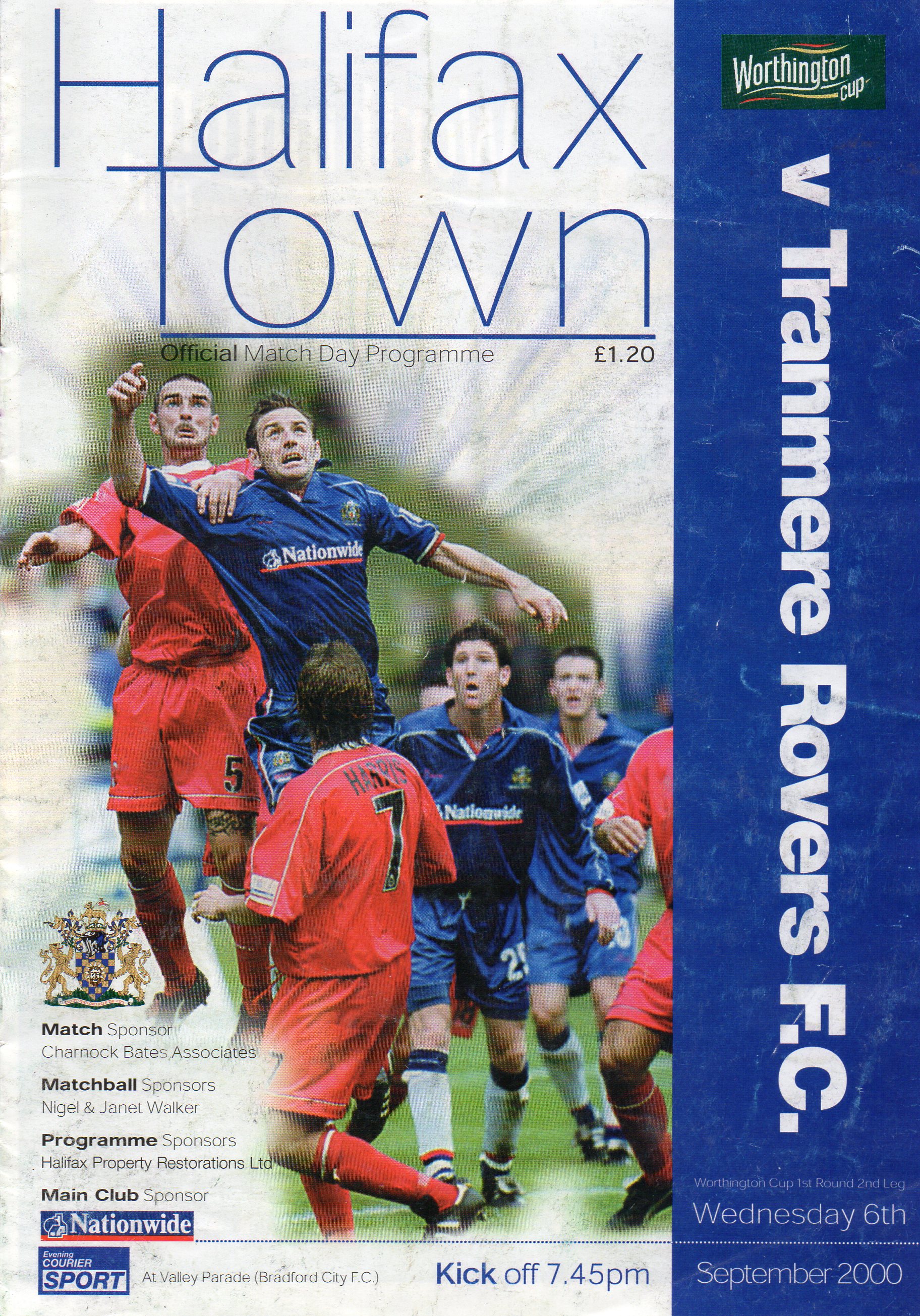 Match Programme for 06/09/2000