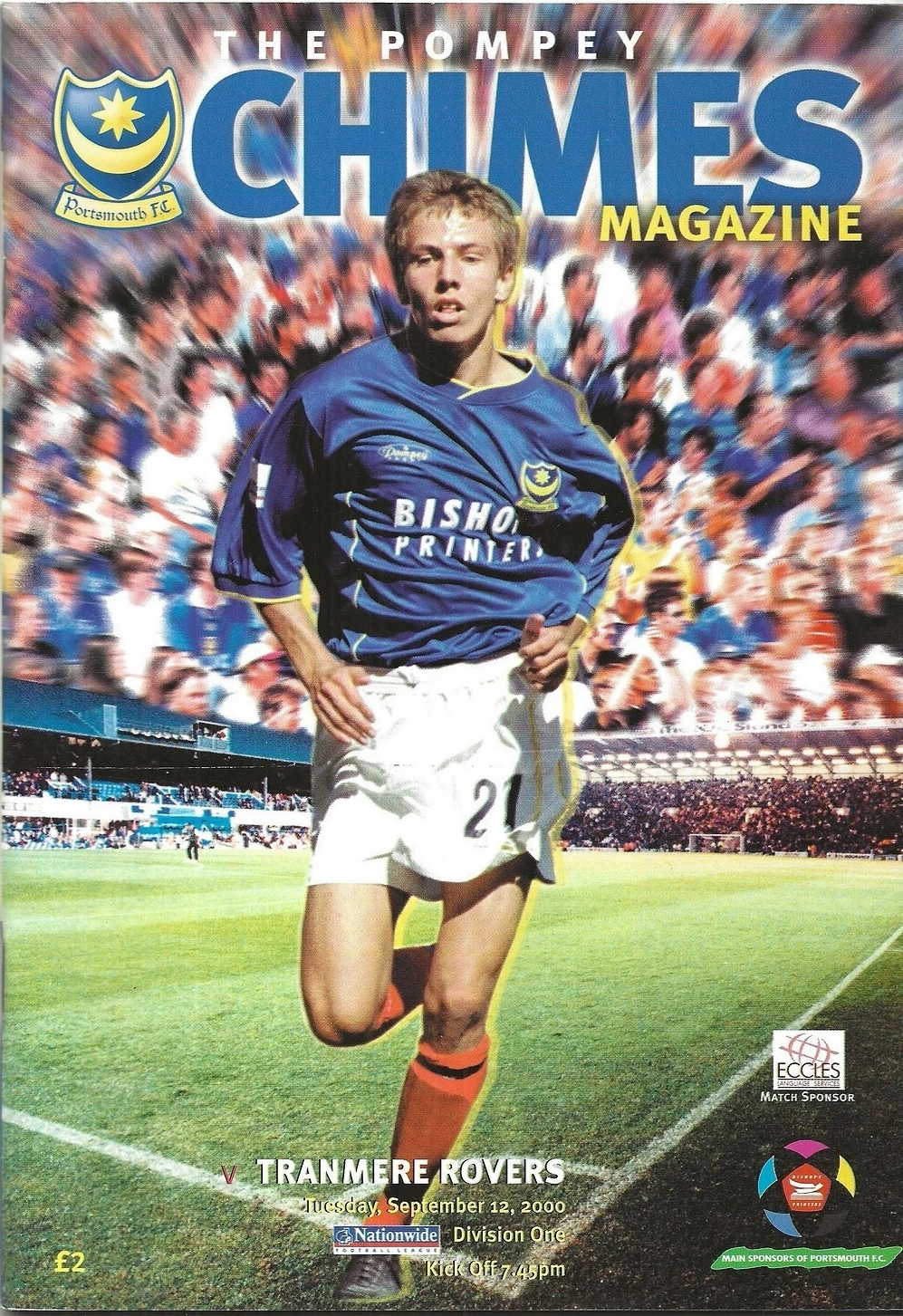 Match Programme for 12/09/2000