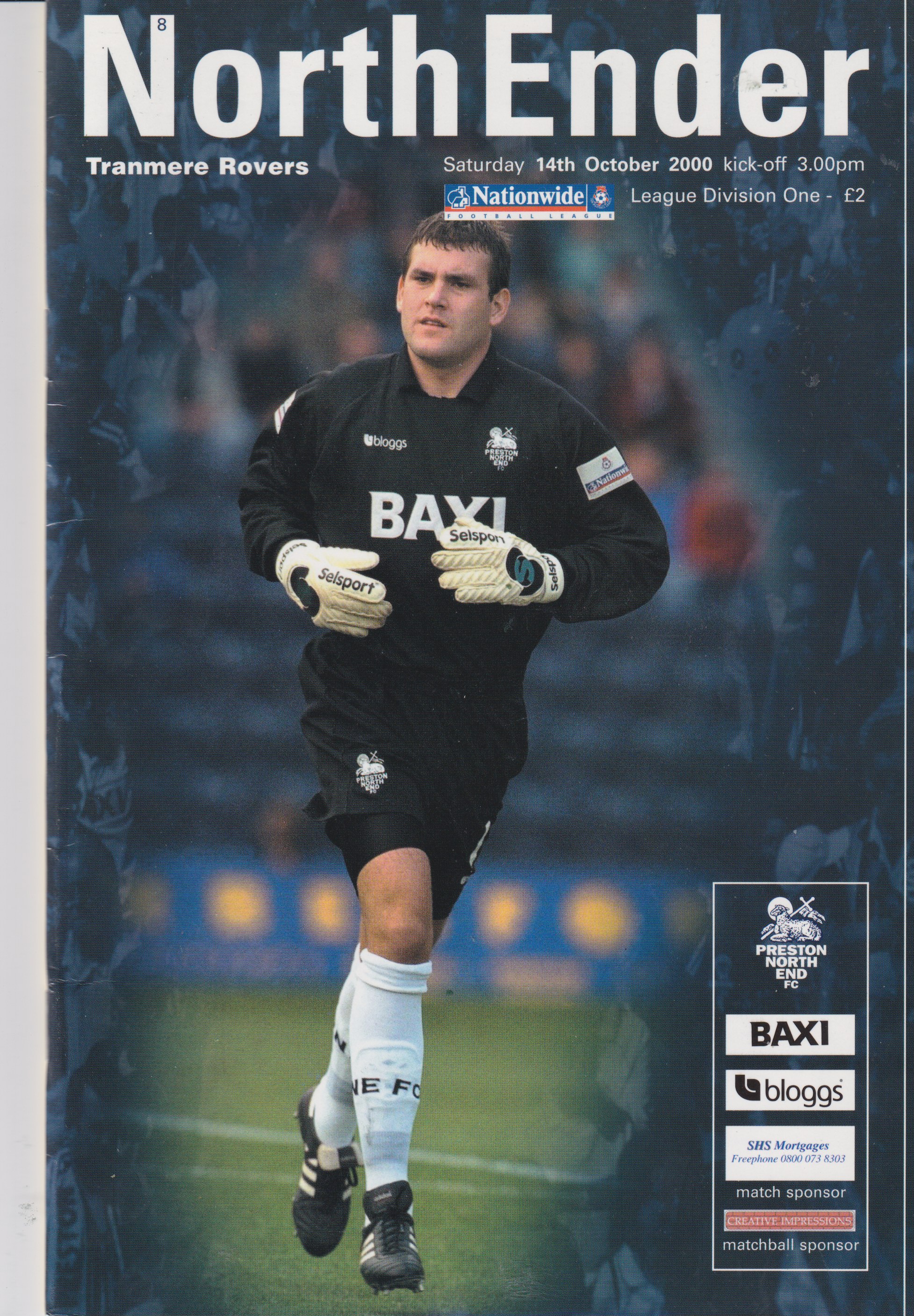 Match Programme for 14/10/2000