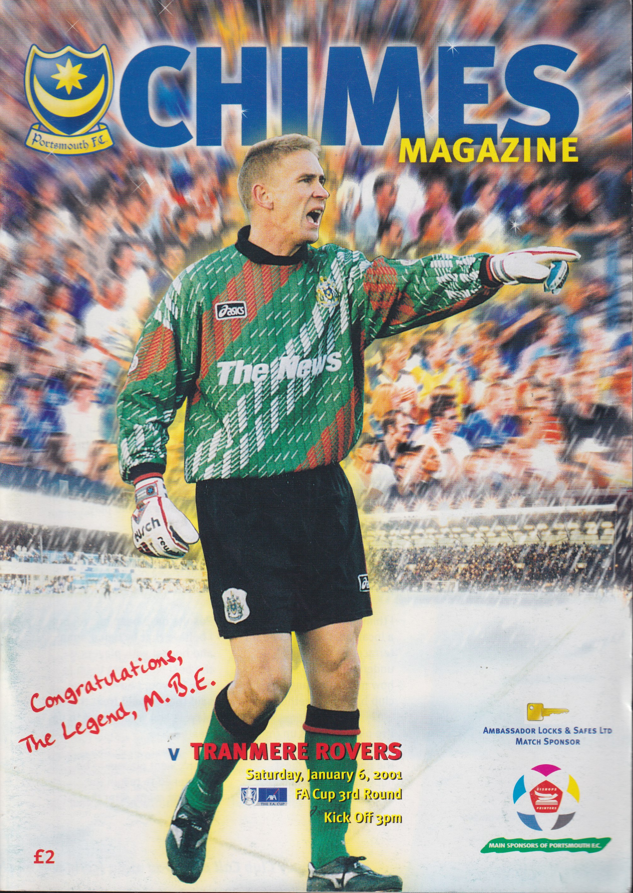 Match Programme for 06/01/2001
