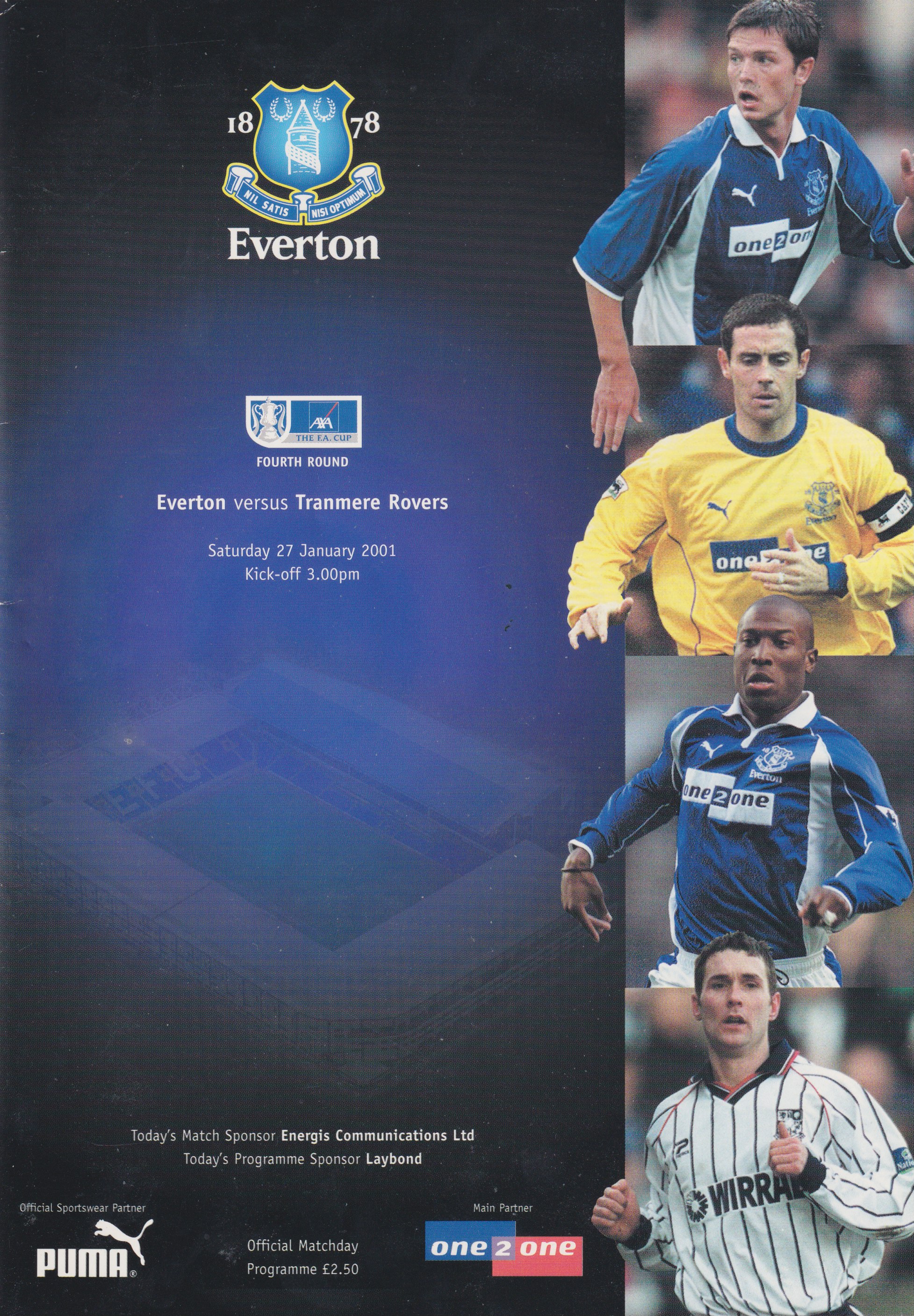 Match Programme for 27/01/2001