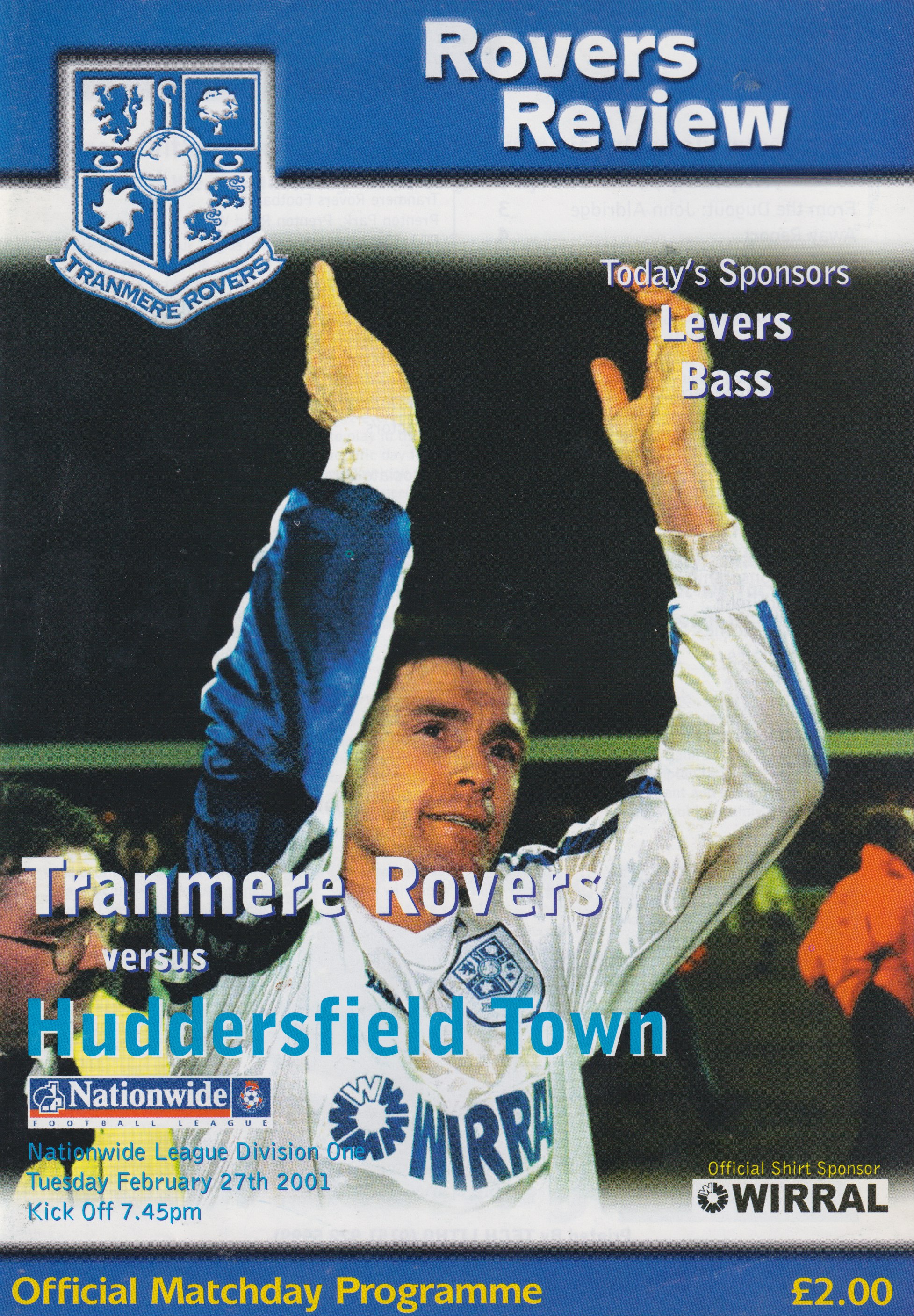 Match Programme for 27/02/2001