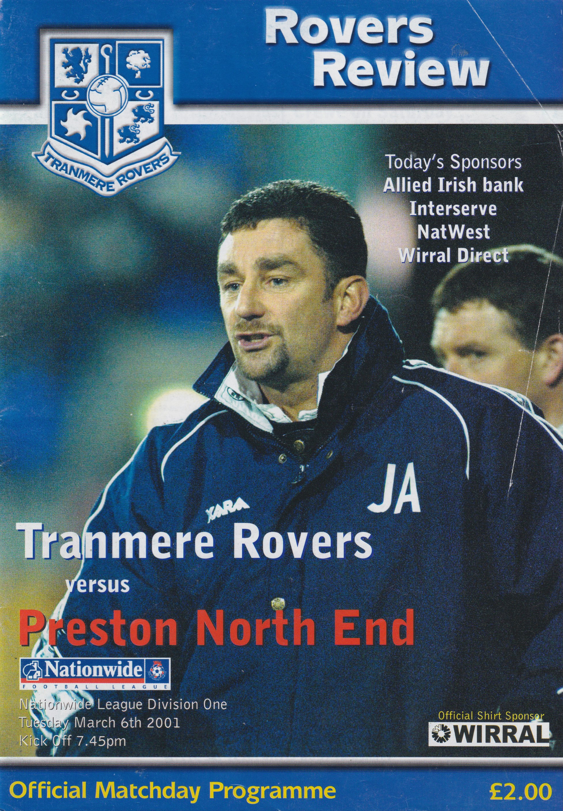 Match Programme for 06/03/2001