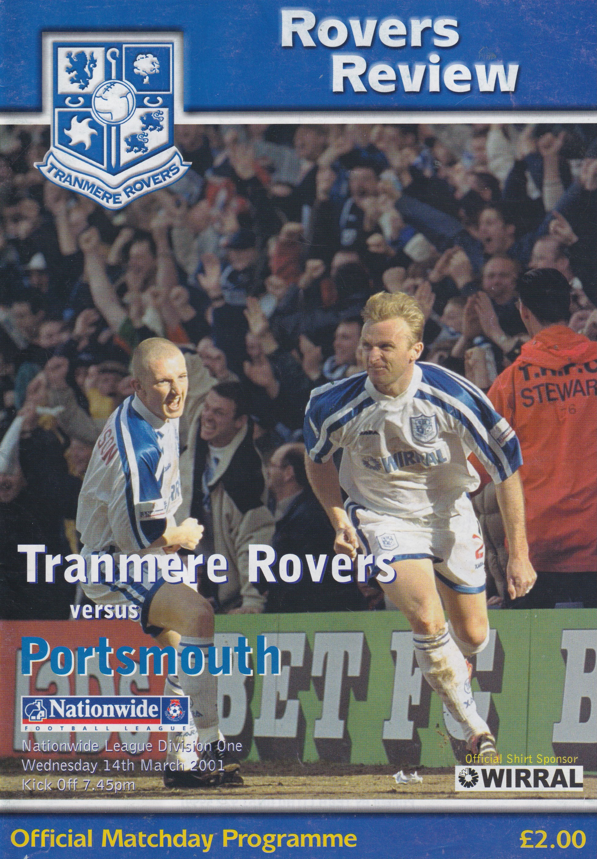 Match Programme for 14/03/2001