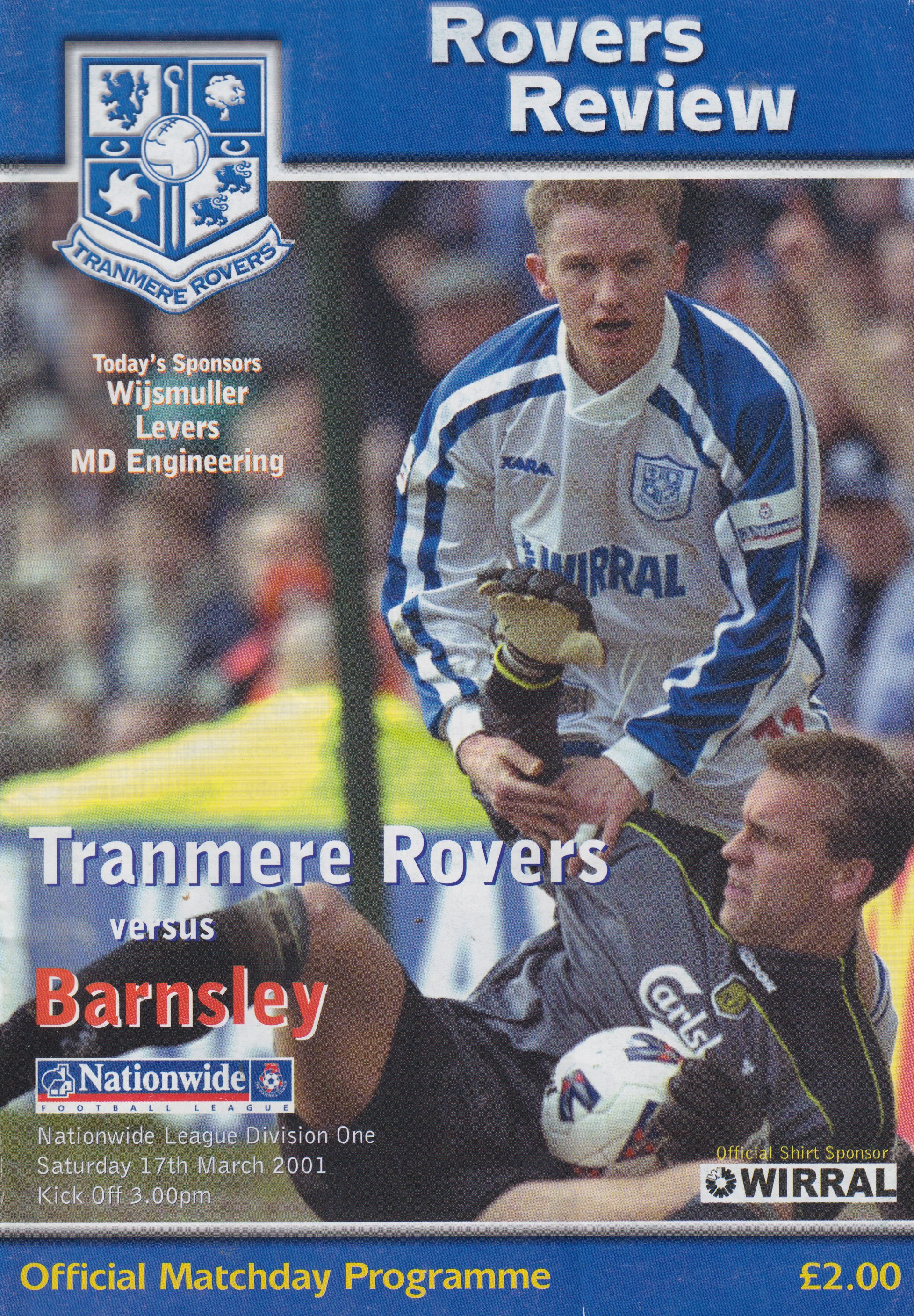 Match Programme for 17/03/2001