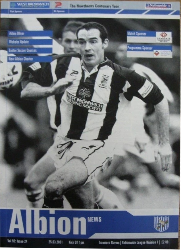 Match Programme for 25/03/2001