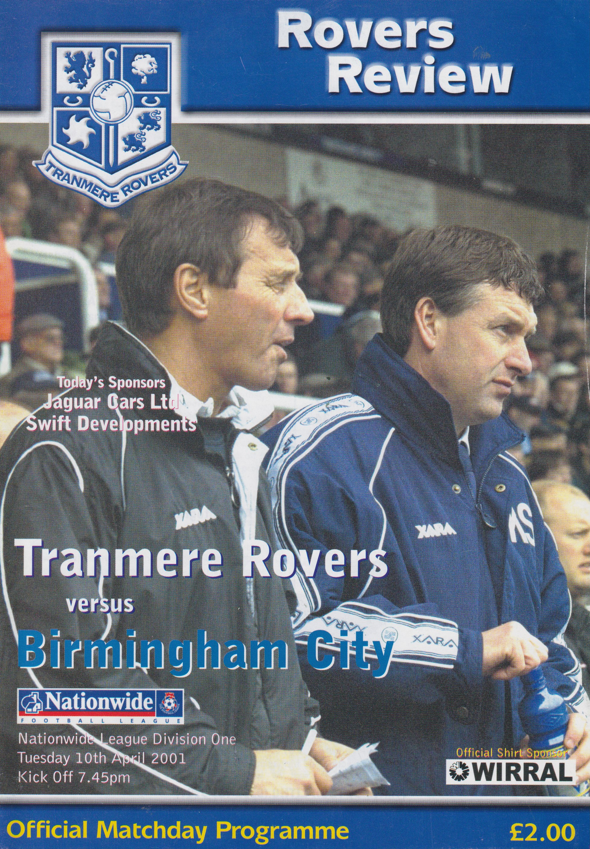 Match Programme for 10/04/2001