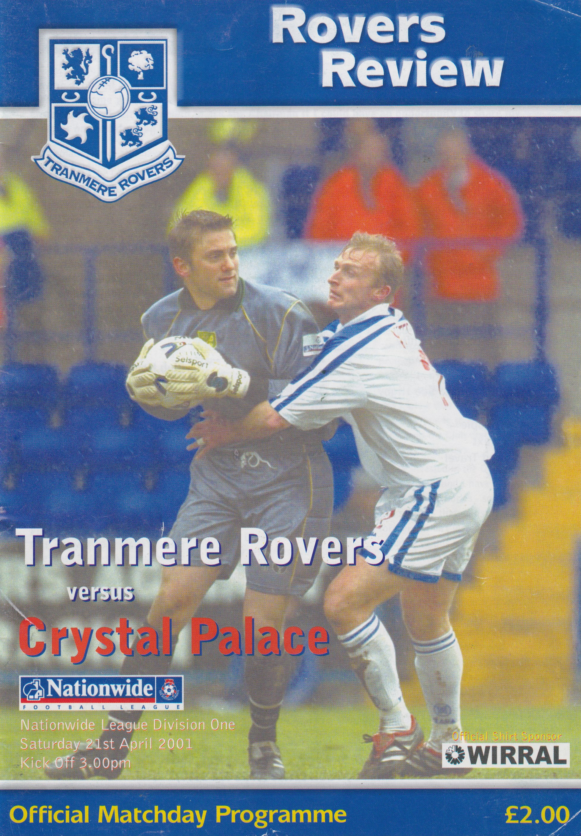 Match Programme for 21/04/2001