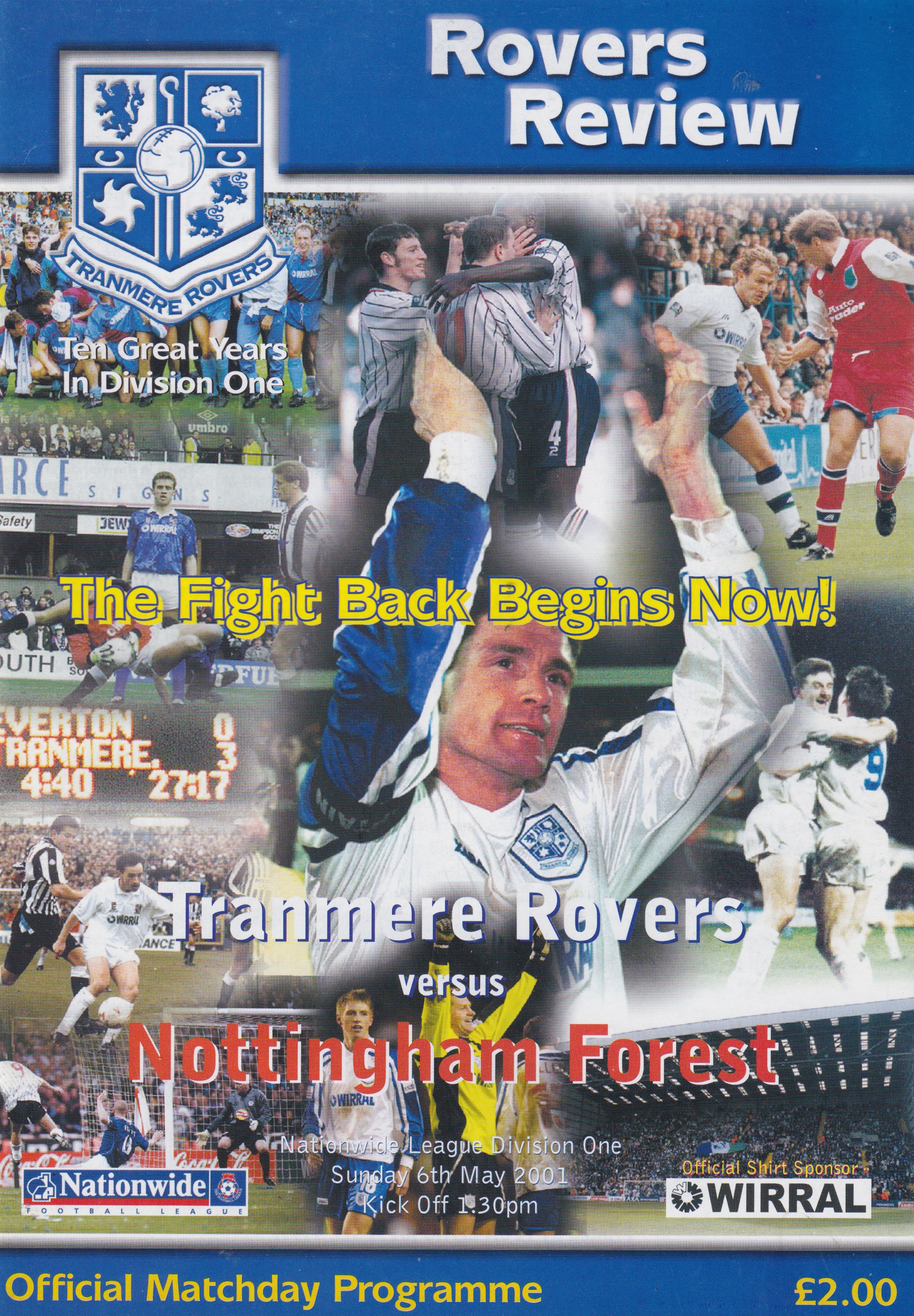 Match Programme for 06/05/2001