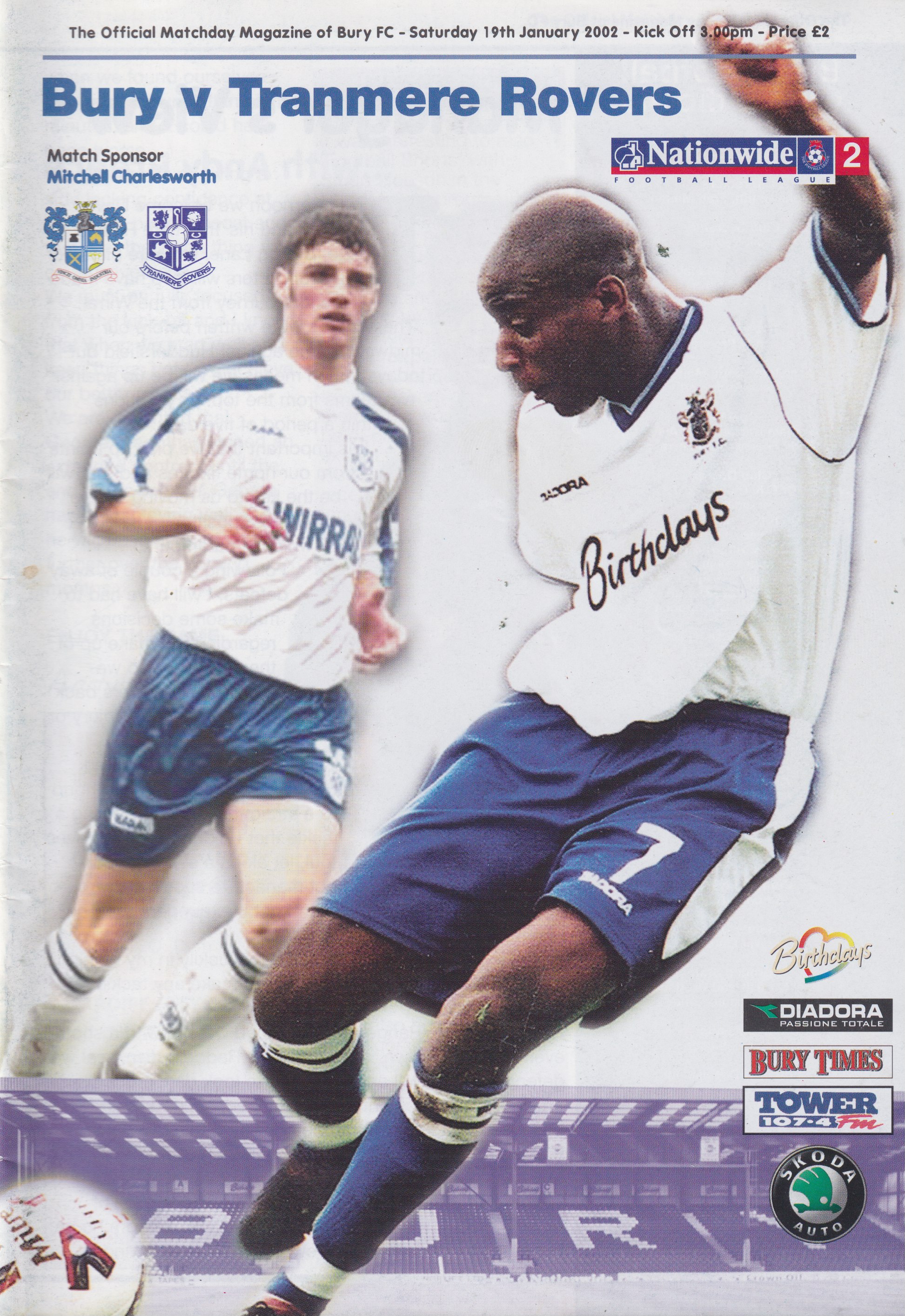 Match Programme for 27/01/2002