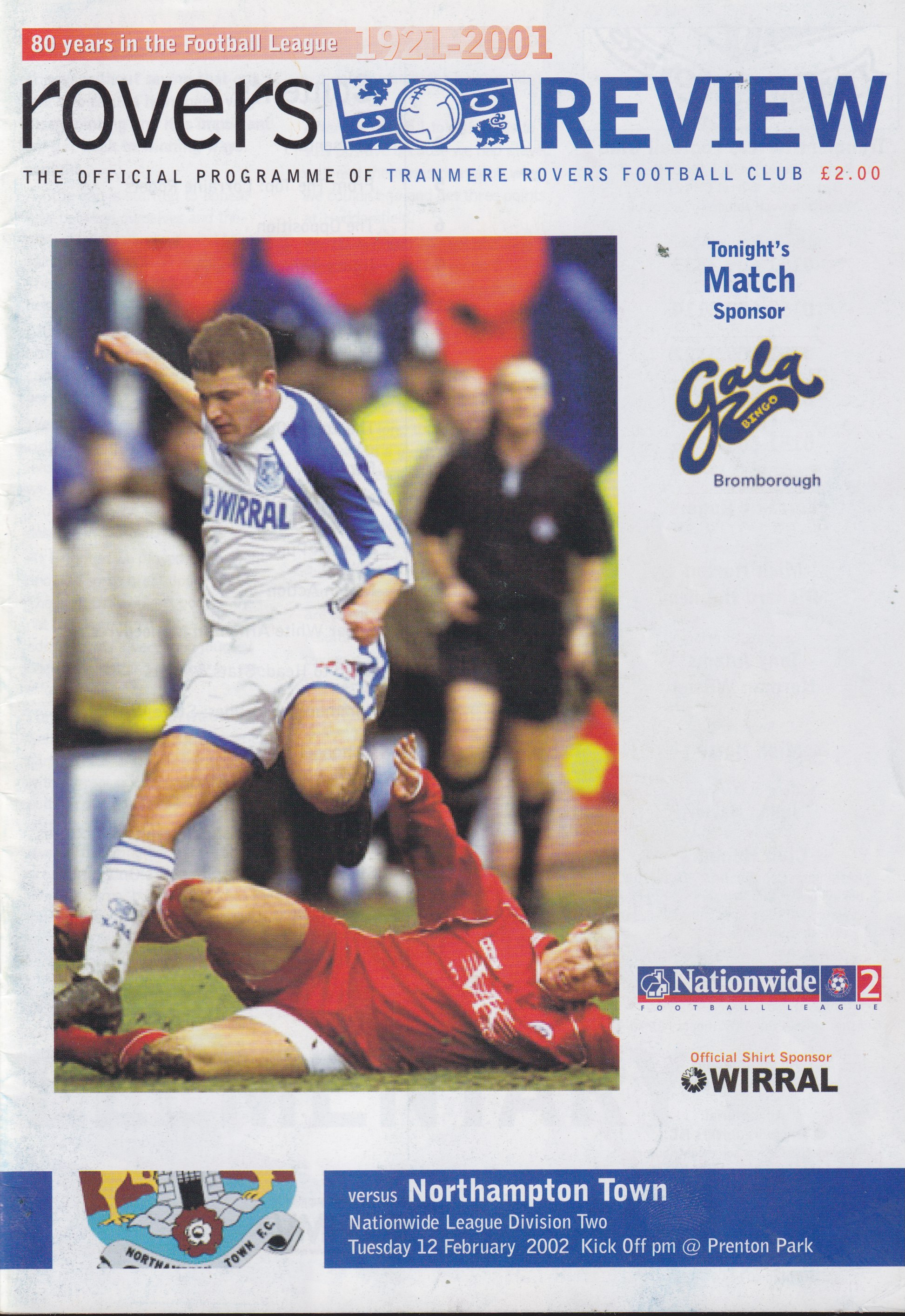 Match Programme for 12/02/2002