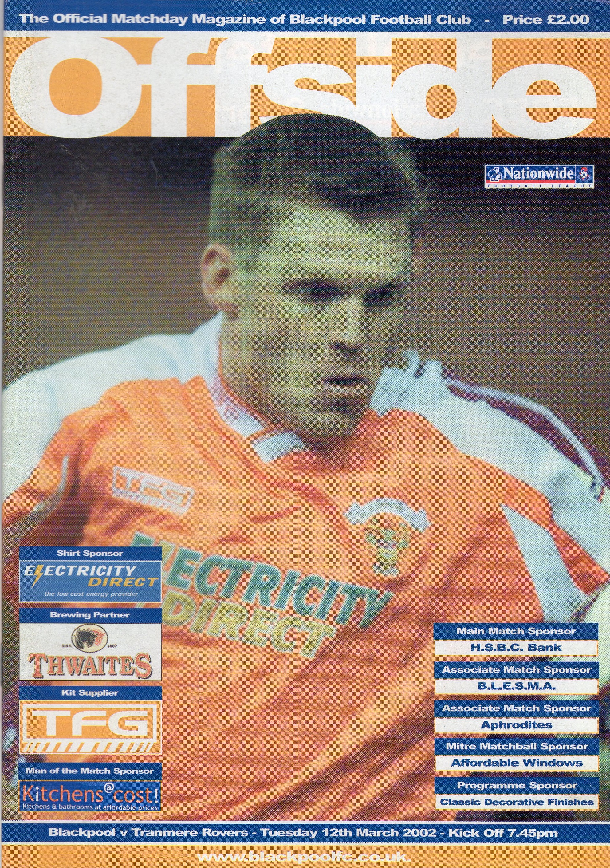 Match Programme for 12/03/2002
