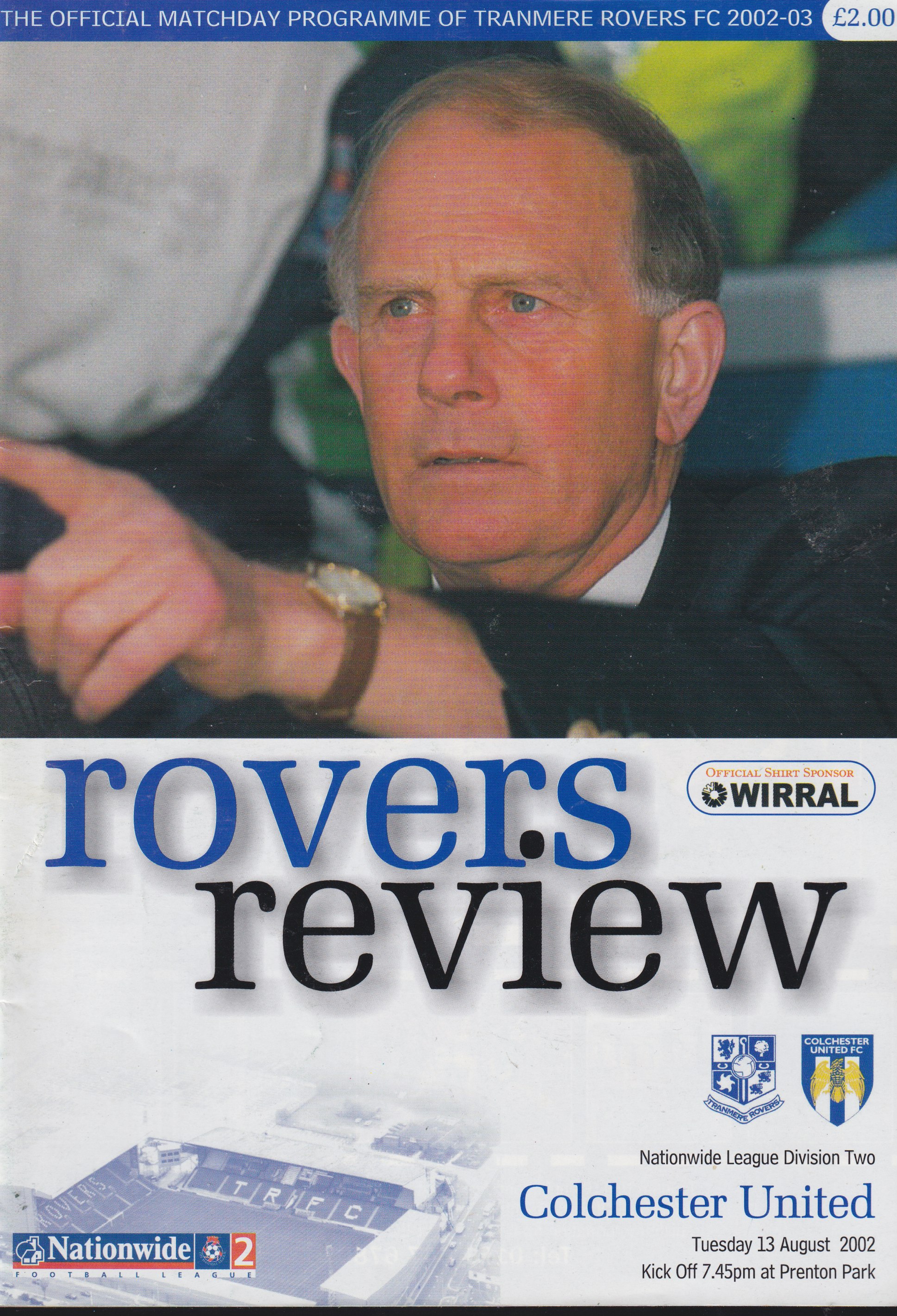 Match Programme for 13/08/2002