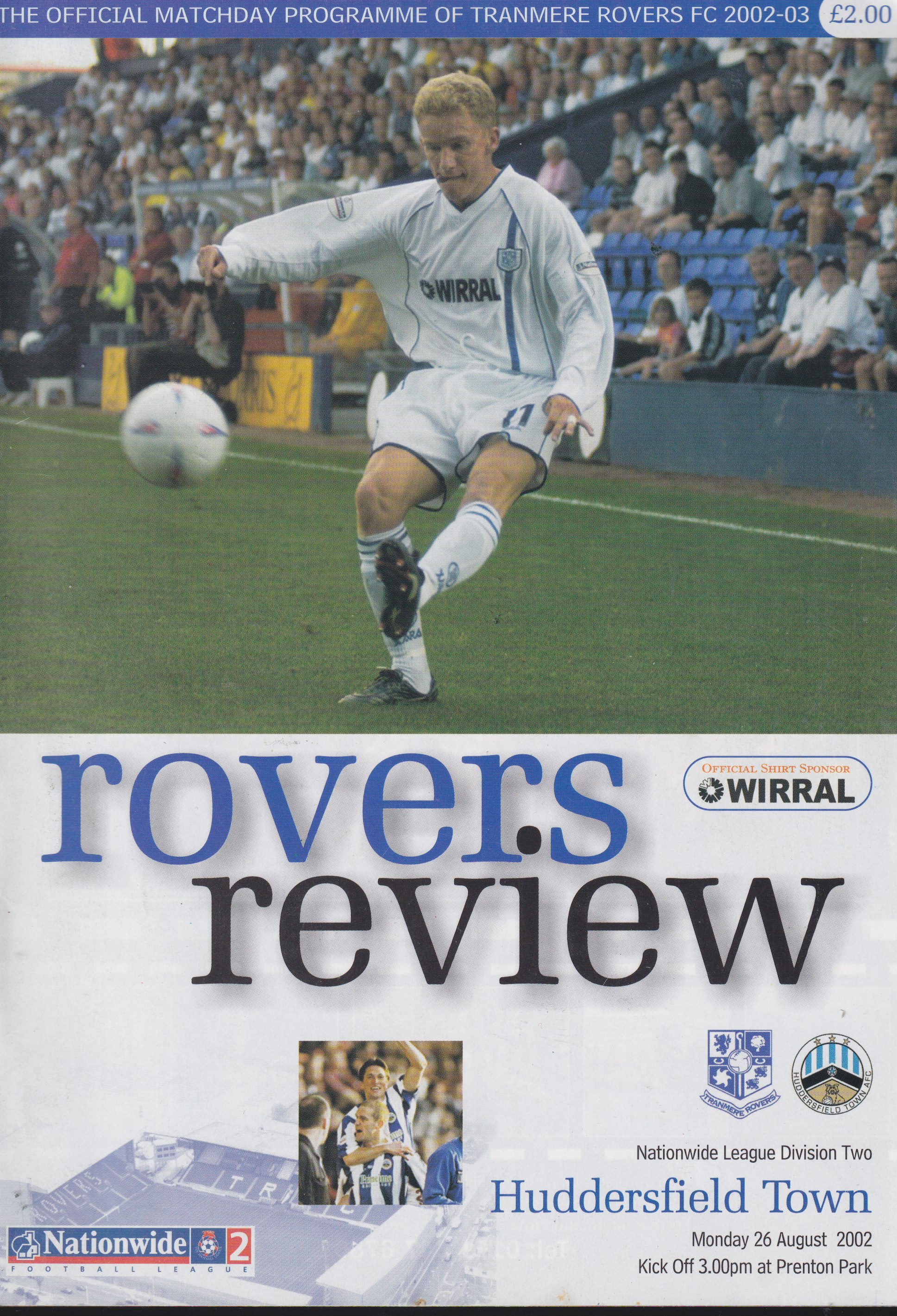 Match Programme for 26/08/2002