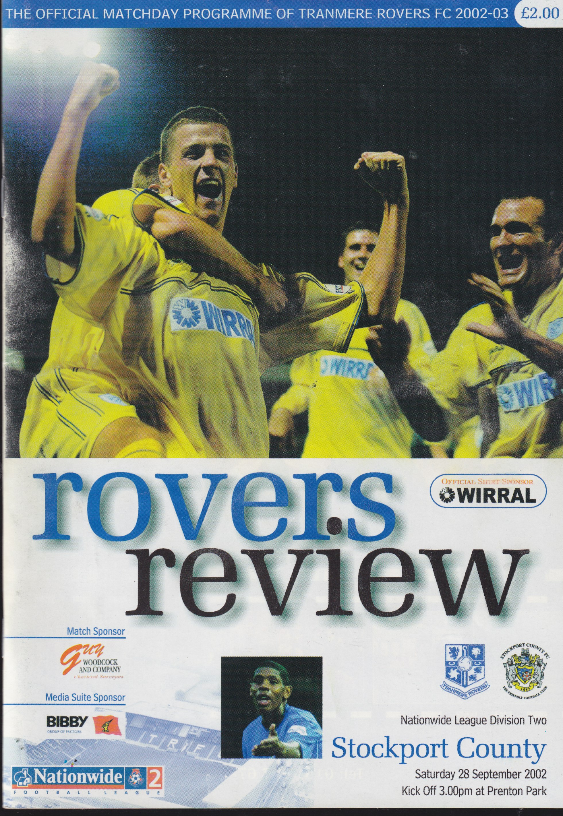 Match Programme for 28/09/2002
