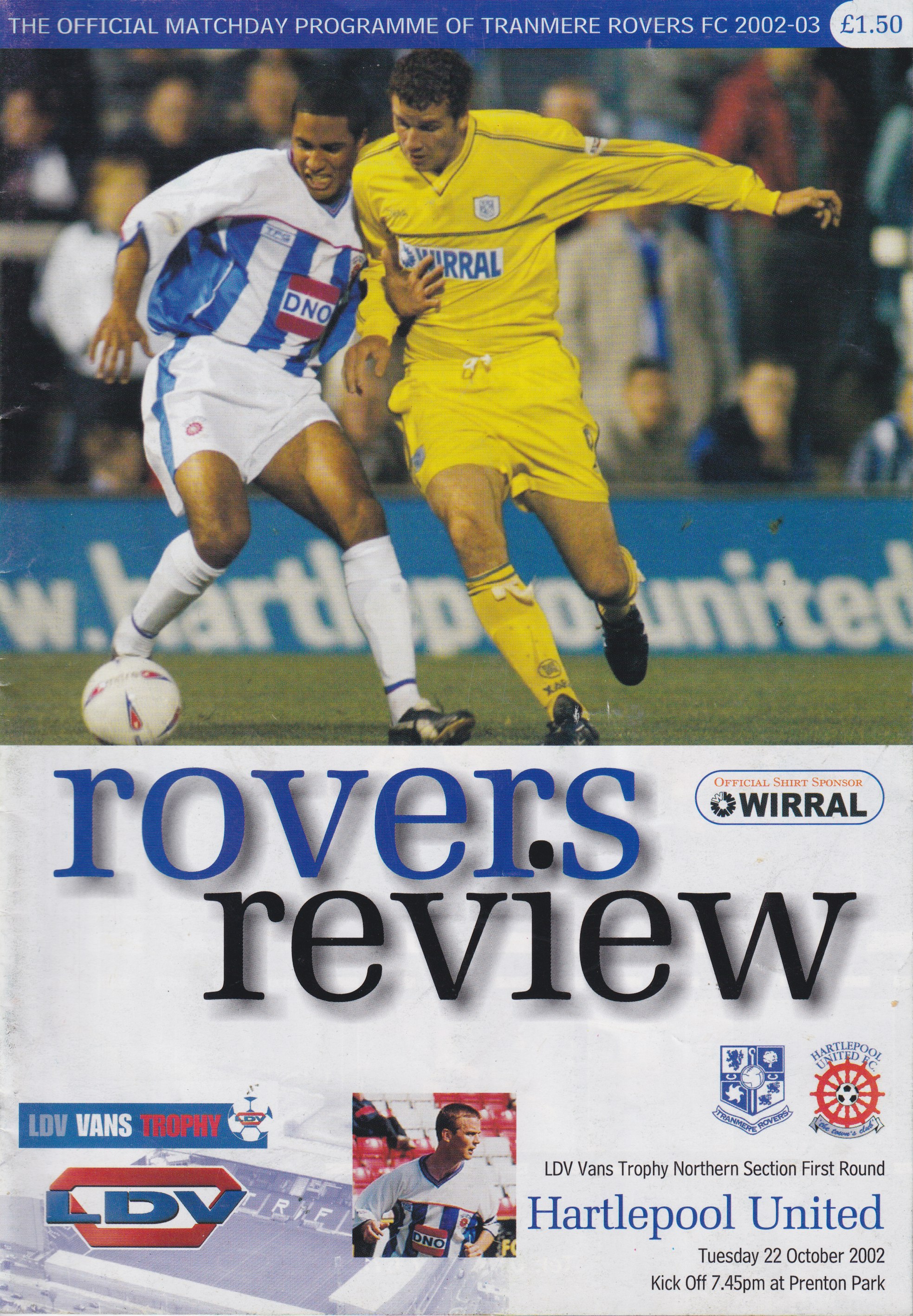 Match Programme for 22/10/2002
