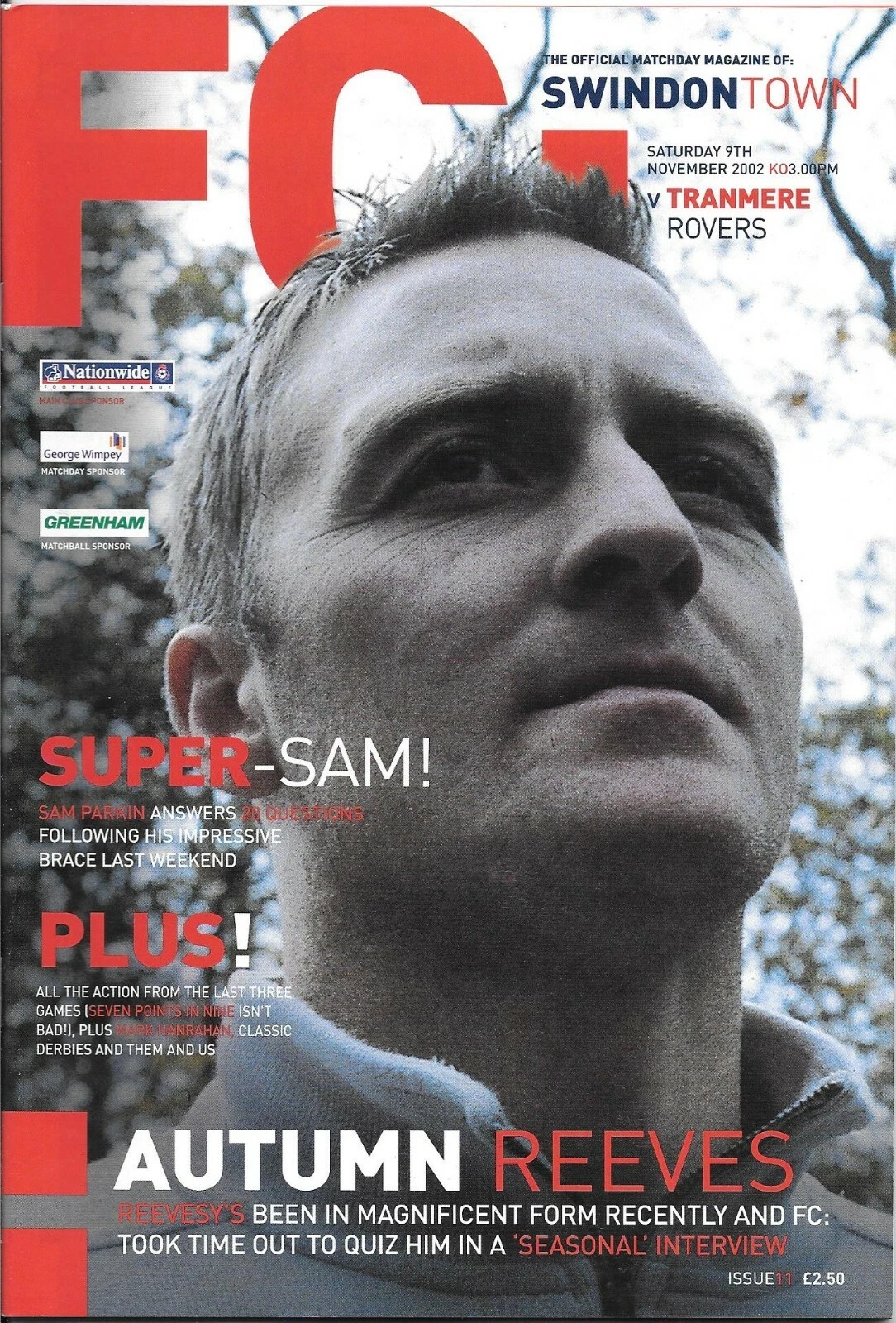 Match Programme for 09/11/2002